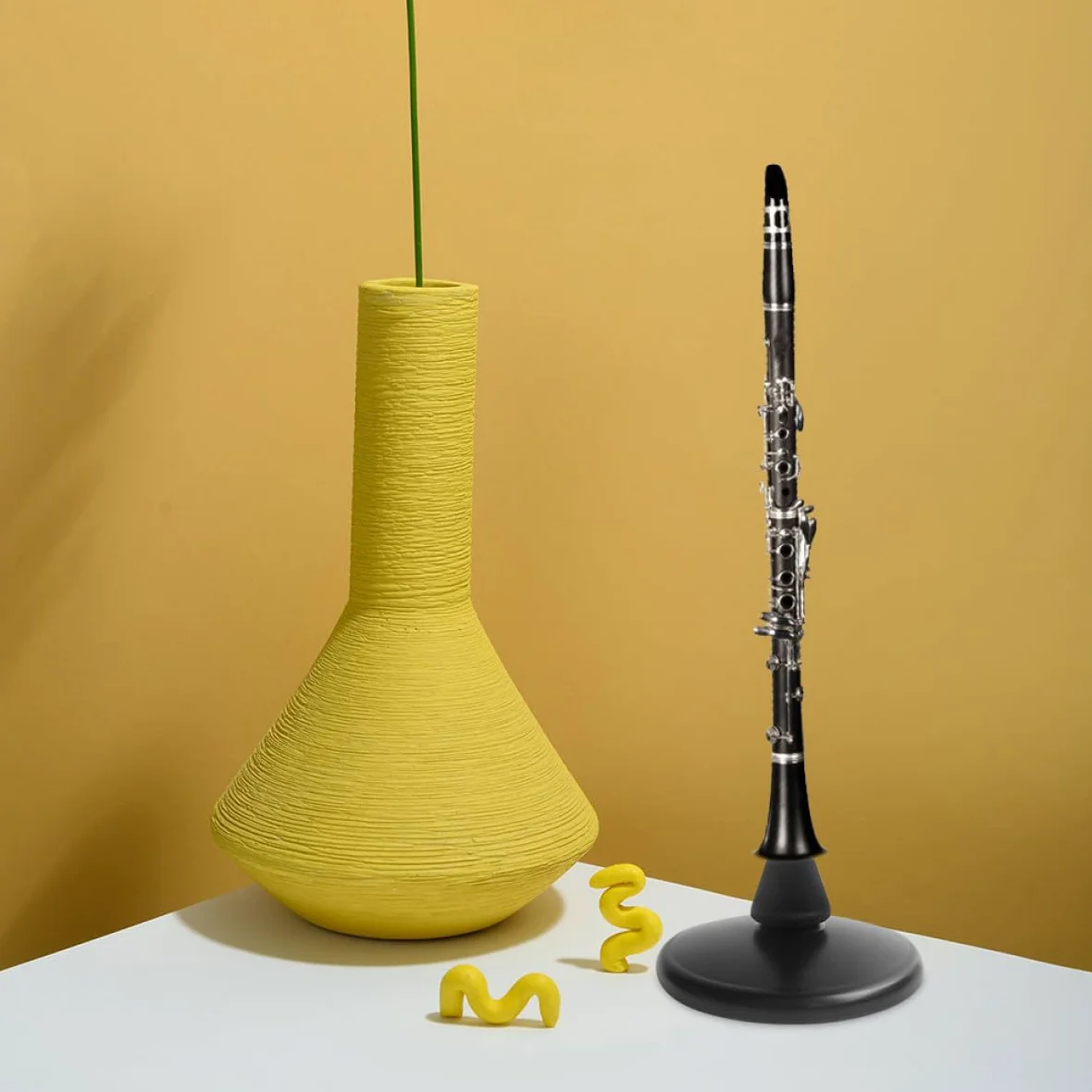 Zerodeko Supporto per Flauto e Clarinetto in Ferro Robusto Porta Flauto Portatile Design Stabile e Bordi Arrotondati Accessorio Pratico per Musicisti e Negozi di Strumenti Musicali