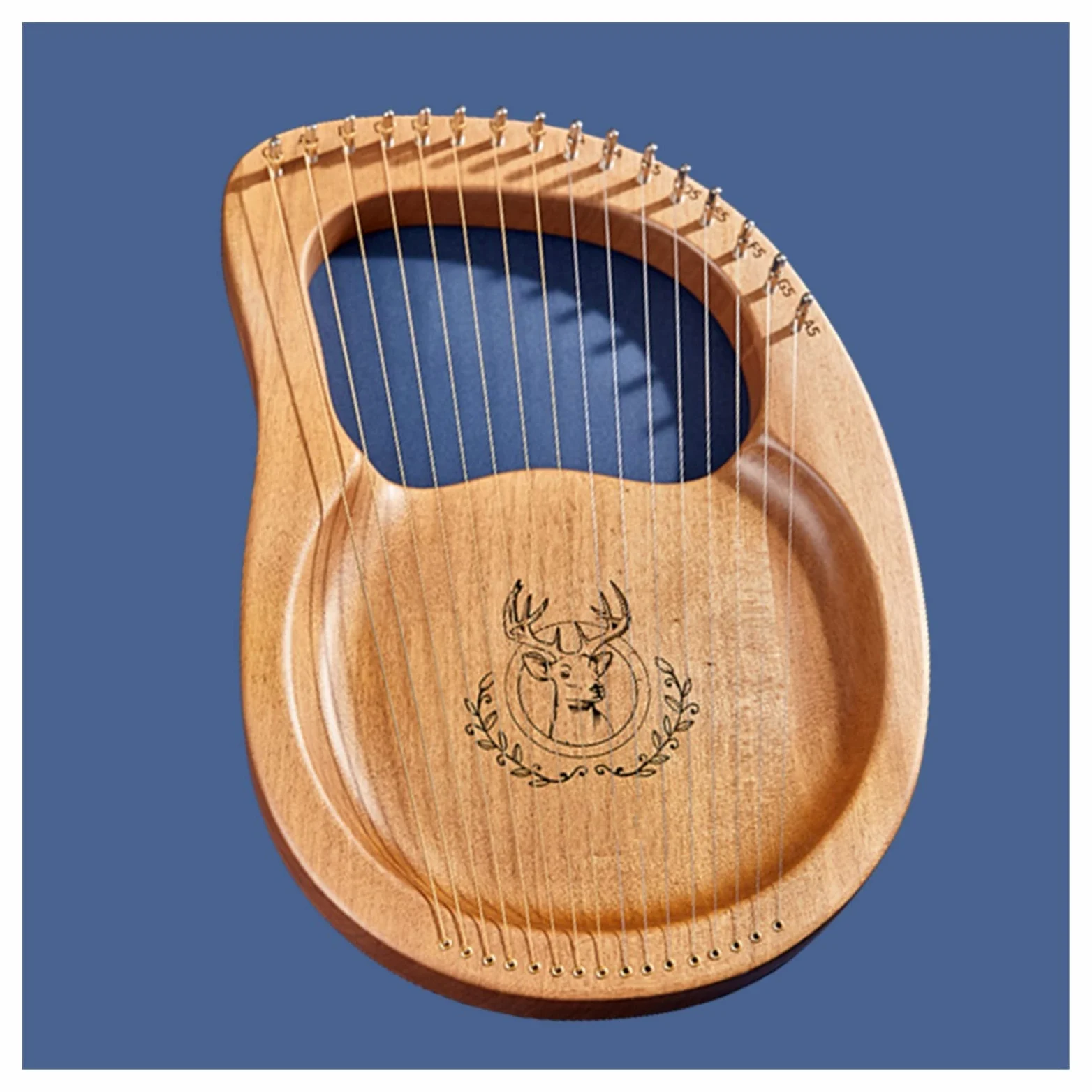 arpa, Arpa lira in mogano a 16 corde Strumenti musicali a lira a 16 corde con strumenti di accordatura Arpa lira