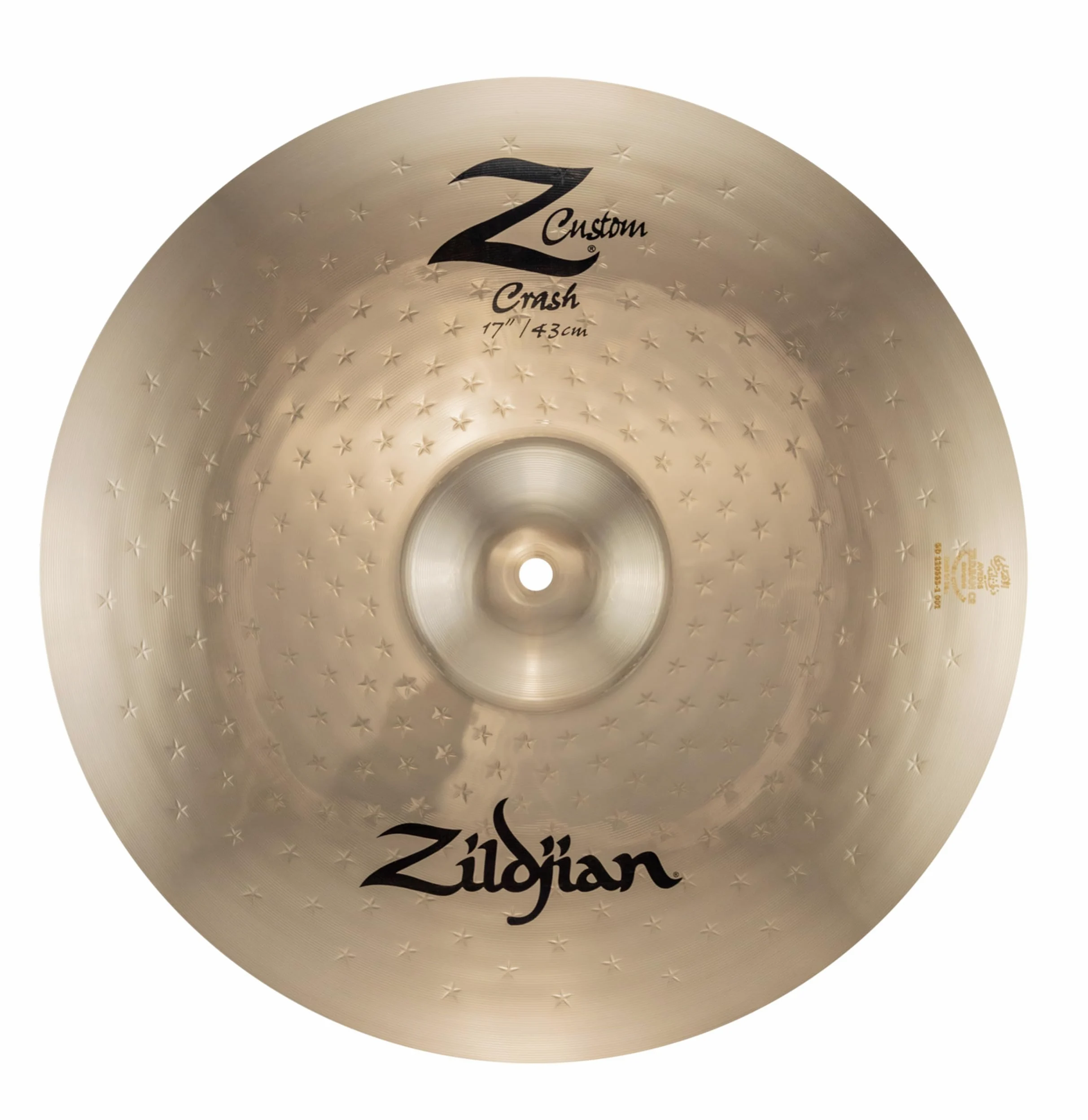 Zildjian 17" Z Custom Crash - Piatto Batteria Bronzo B20 Brillante Suono Esplosivo Live Rock Metal