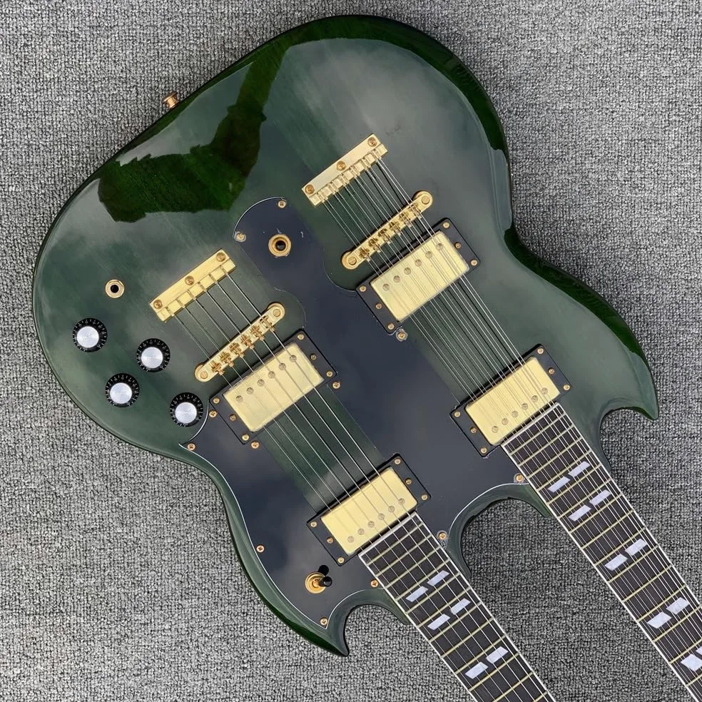 Chitarra elettrica a doppio manico personalizzata 6 + 12 corde, EDS1275, chitarra