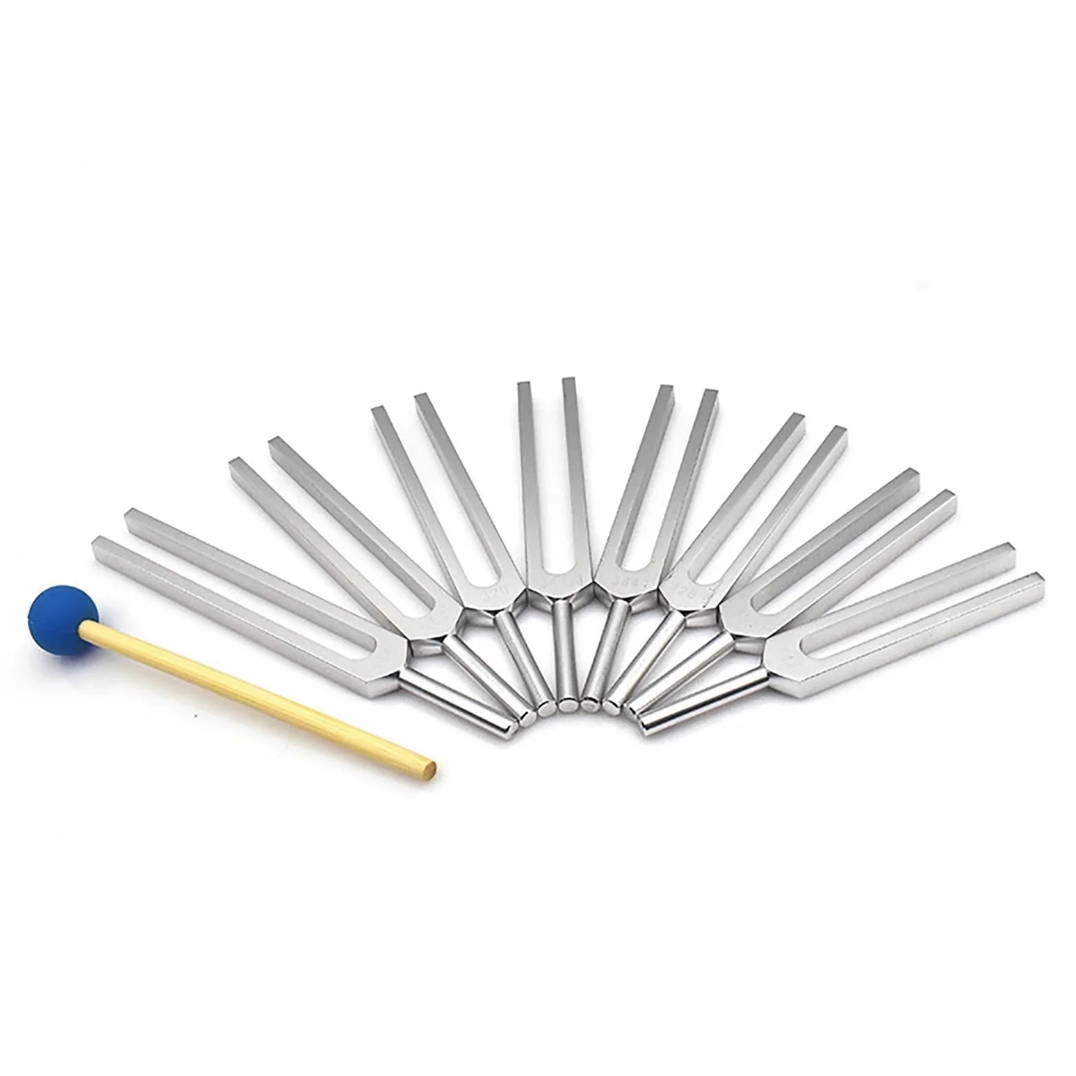 Set di 8 diapason, diapason Chakra Yoga in alluminio con custodie for il trasporto resistenti, ideali for la guarigione del suono della meditazione
