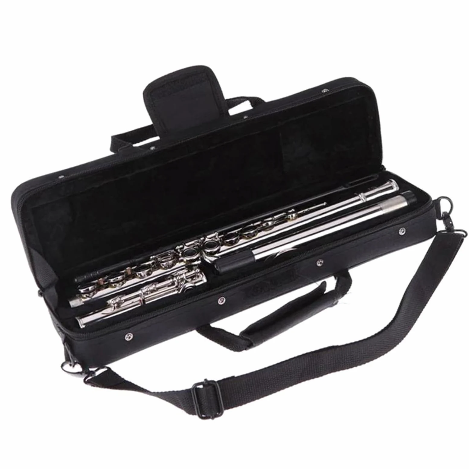 Strumenti Per Flauto Traverso Tono C A 16 Fori Chiusi Placcati In Argento Con Custodia Flauto Traverso per Principiante
