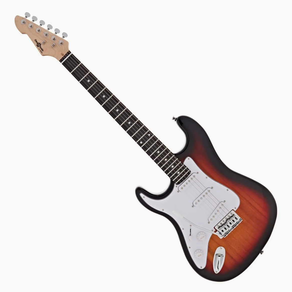 Chitarra Elettrica LA per Mancini di Gear4music, Sunburst | Per mancini principianti e chitarristi in progresso, corpo leggero e comodo, tre pickup single coil