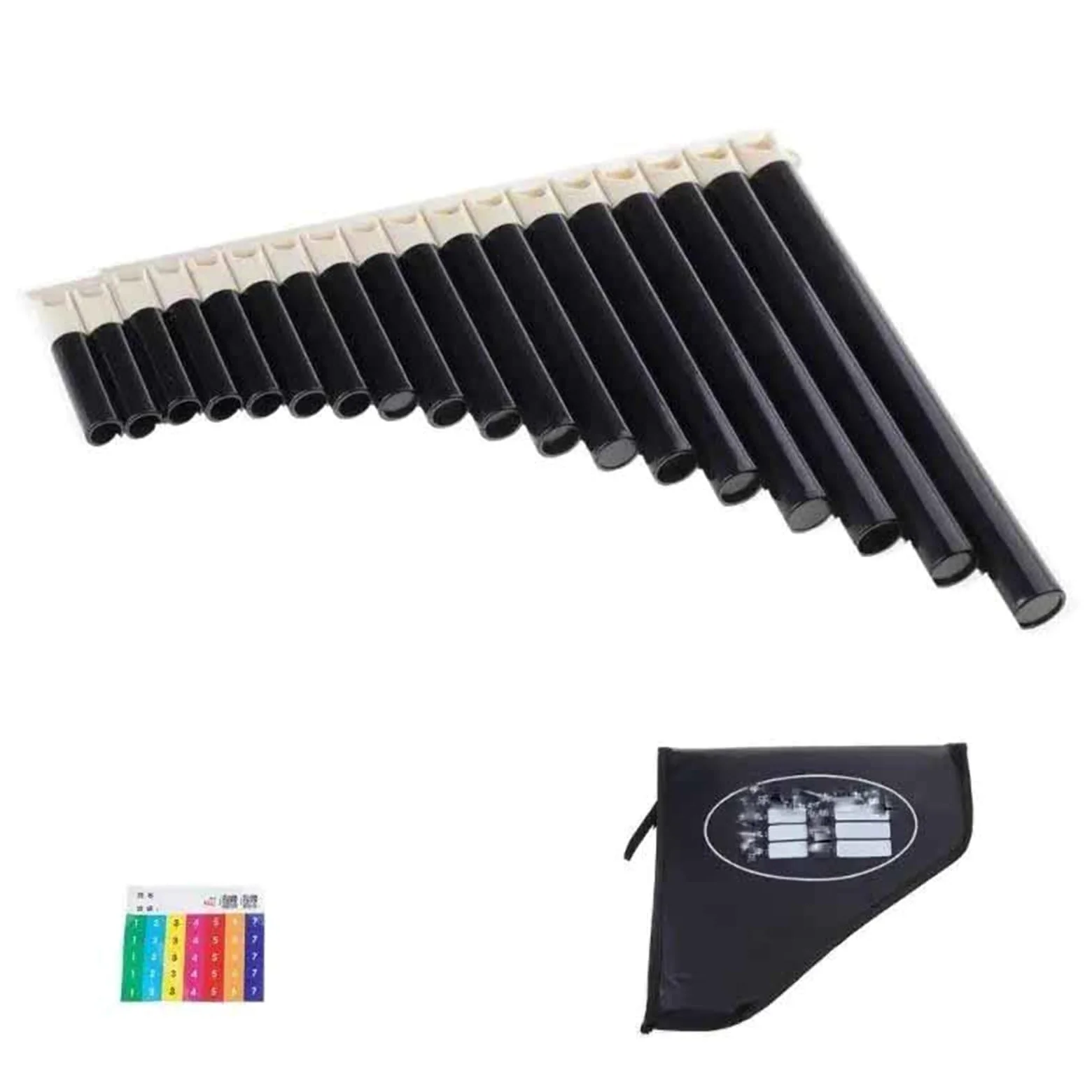 Flauti Pan Adulti Flauto Di Pan A 18 Canne In Do Maggiore. Facile Da Imparare E Adatto Agli Amanti Della Musica(Black)