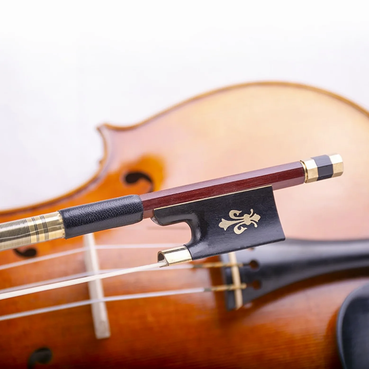 Arco Violino Arco da violino misura 4/4 arco rotondo arco da violino per principianti arco ottagonale coda di cavallo mongola adulto(1/2 round bow)
