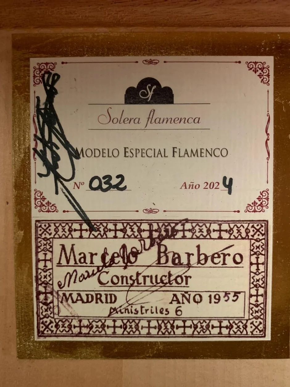Chitarra Mod. Speciale Fenicottero Marcelo Barbiere (cedro/sicomoro) + custodia styro foam