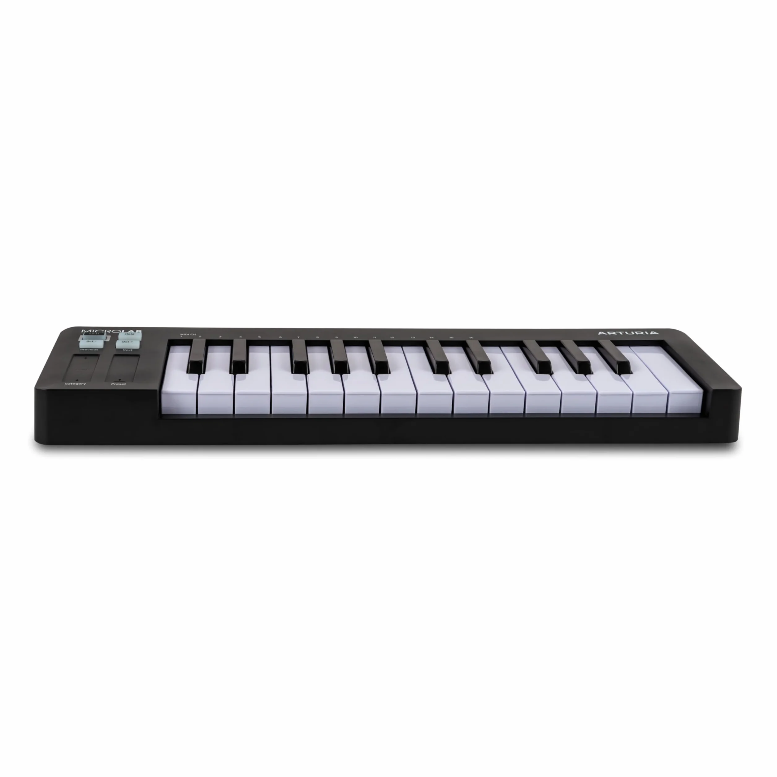 Arturia - MiniLab 3 - Controller MIDI universale per la produzione musicale, con pacchetto software completo - 25 tasti, 8 pad multicolori - Bianco