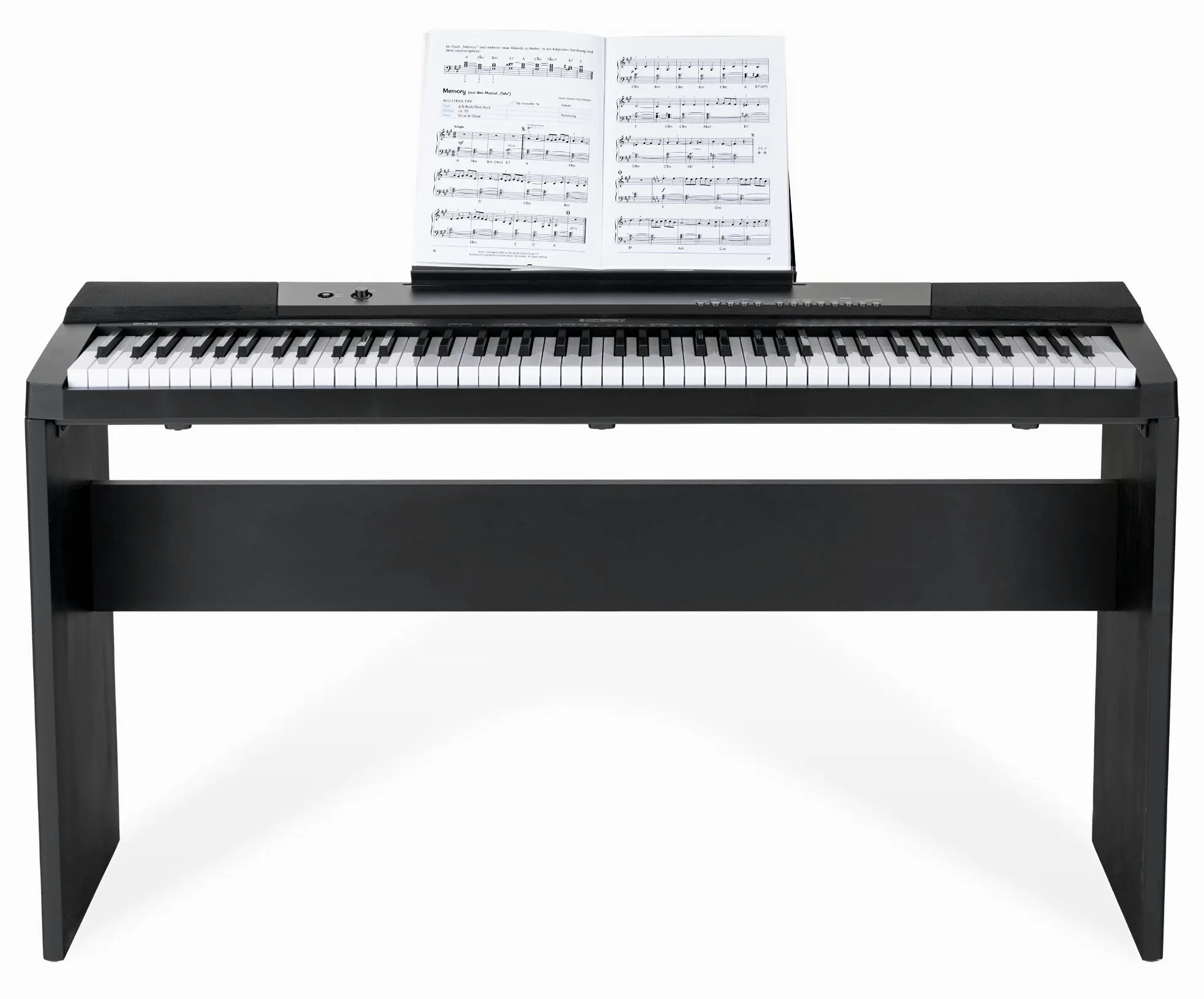 McGrey DK-88 Tastiera Beginner in Look Stagepiano - Tastiera per principianti con 88 tasti - con supporto - 146 suoni - Funzioni Split, Dual e Twinova - inclusa pedaliera sustain - Nero