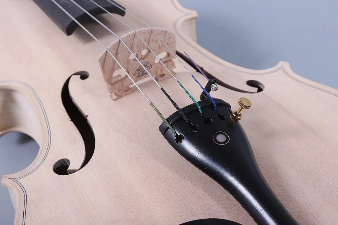 5 corde violino 4/4 Full size incompiuto Violino Bianco Ebano Raccordi Acero abete legno fai da te violino