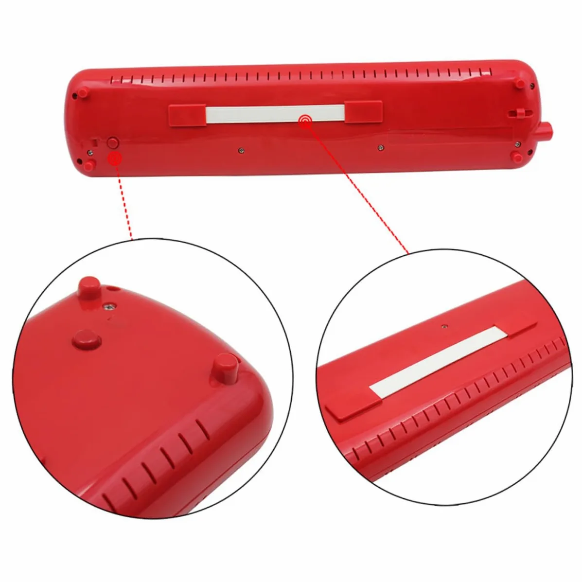 Melodica 37 Tasti Strumento a Chiave Con Custodia Rossa Leggera Portatile Strumento Musicale Per Principianti Amanti Musica