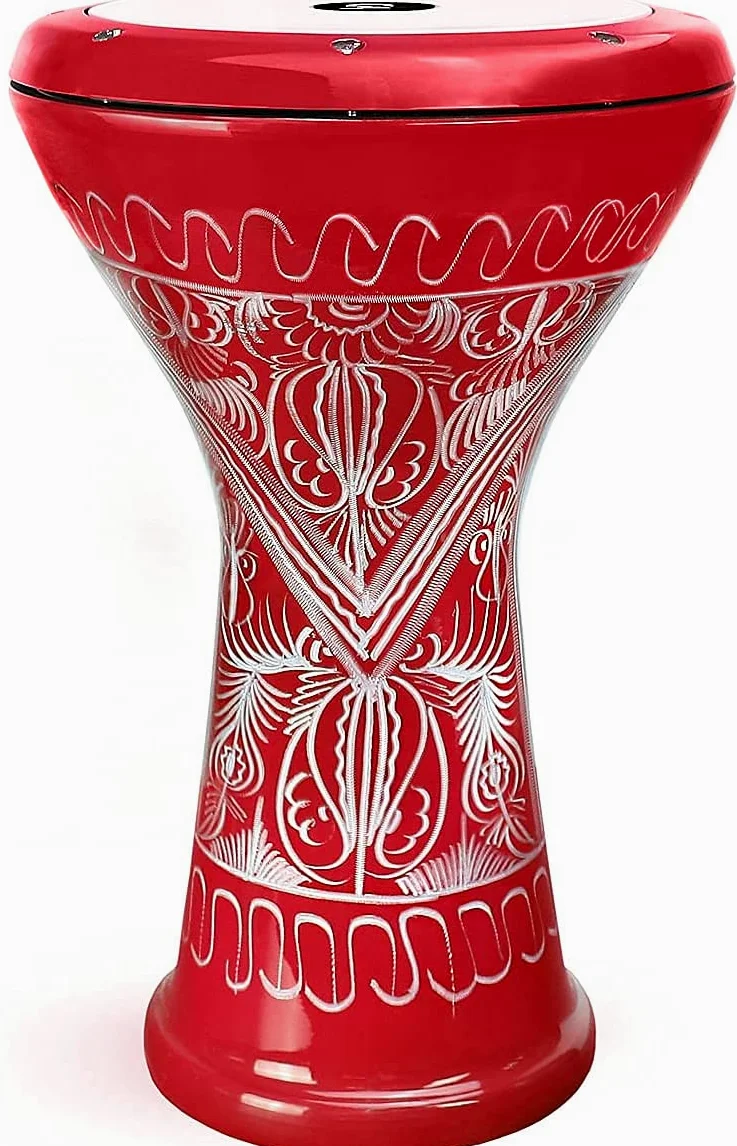 Tamburo egiziano doumbek DARBUKA con custodia e chiave