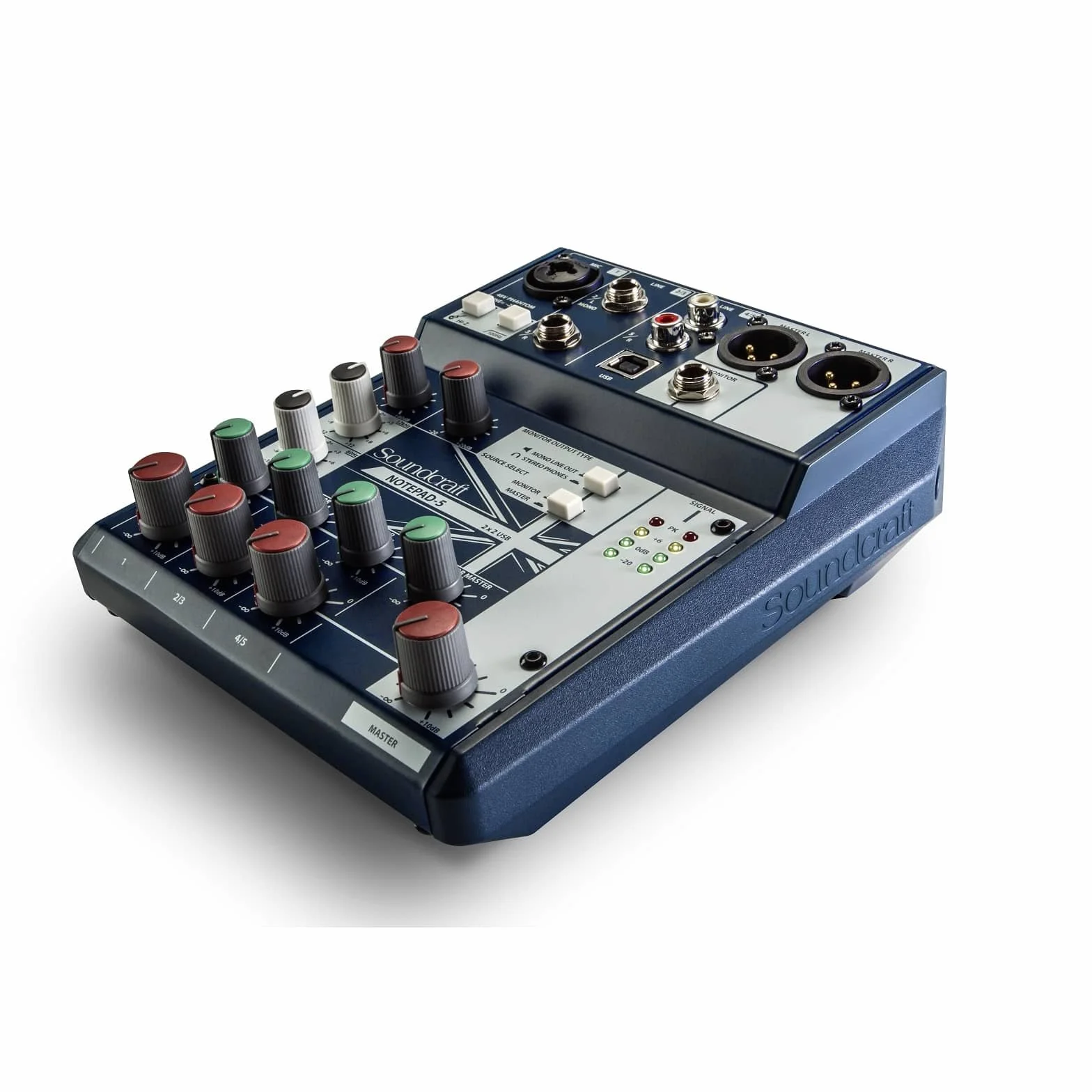 Soundcraft NOTEPAD-5 Notepad 5, Console Analogica 1 Ingresso Mono + 2 Stereo, USB 2 In/2 Out