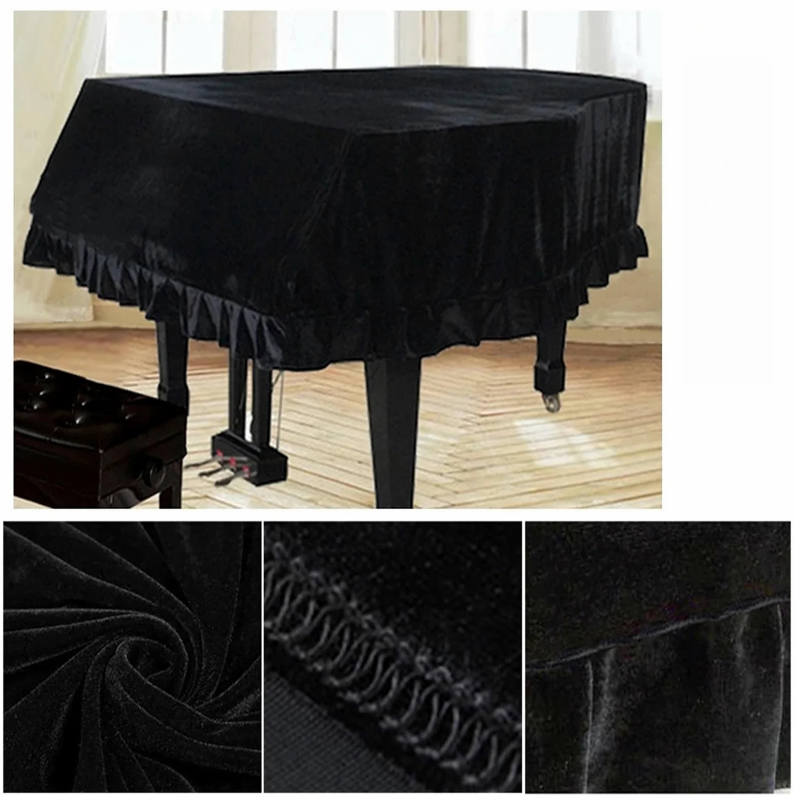 Copertura per pianoforte, impermeabile, antipolvere, per pianoforti a coda, resistente all'umidità e alla polvere, ideale per principianti pianisti e artisti