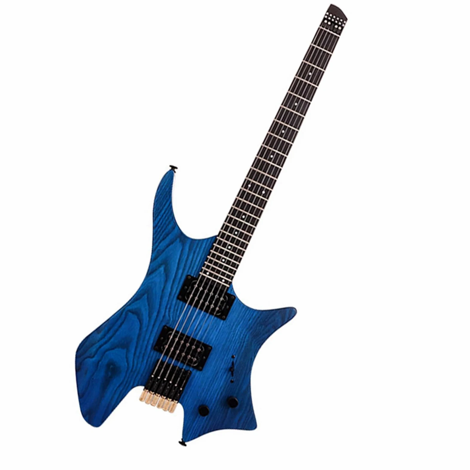 Chitarra Elettrica Professionale A 24 Tasti Senza Testa A Forma Speciale Per Chitarra Elettrica Portatile A 6 Corde Da Viaggio Chitarra Elettrica da Viaggio Senza Testa (Color : 02)