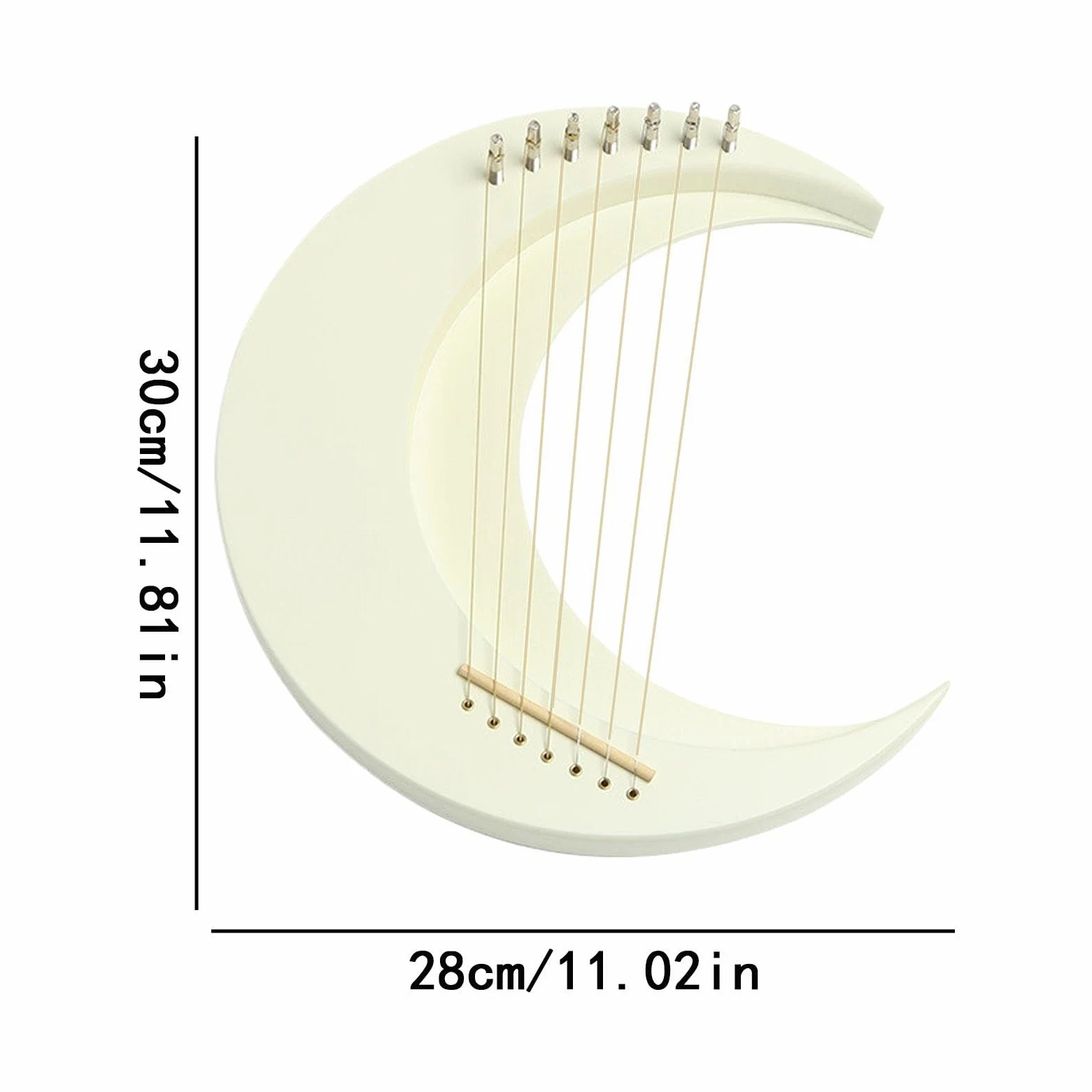 Arpa a lira, strumento musicale in legno, a 7 corde, strumento musicale a | portatile, con chiave per accordare, per gli amanti della musica
