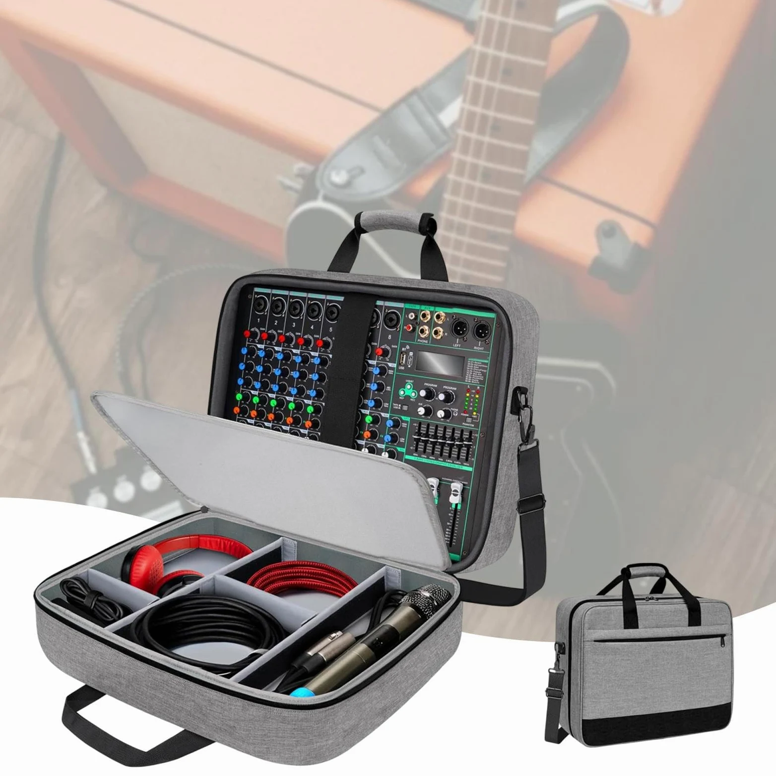 Custodia per Mixer Audio di Grande Capacità, Imbottitura Spessa, Borsa per Il Trasporto Degli Accessori