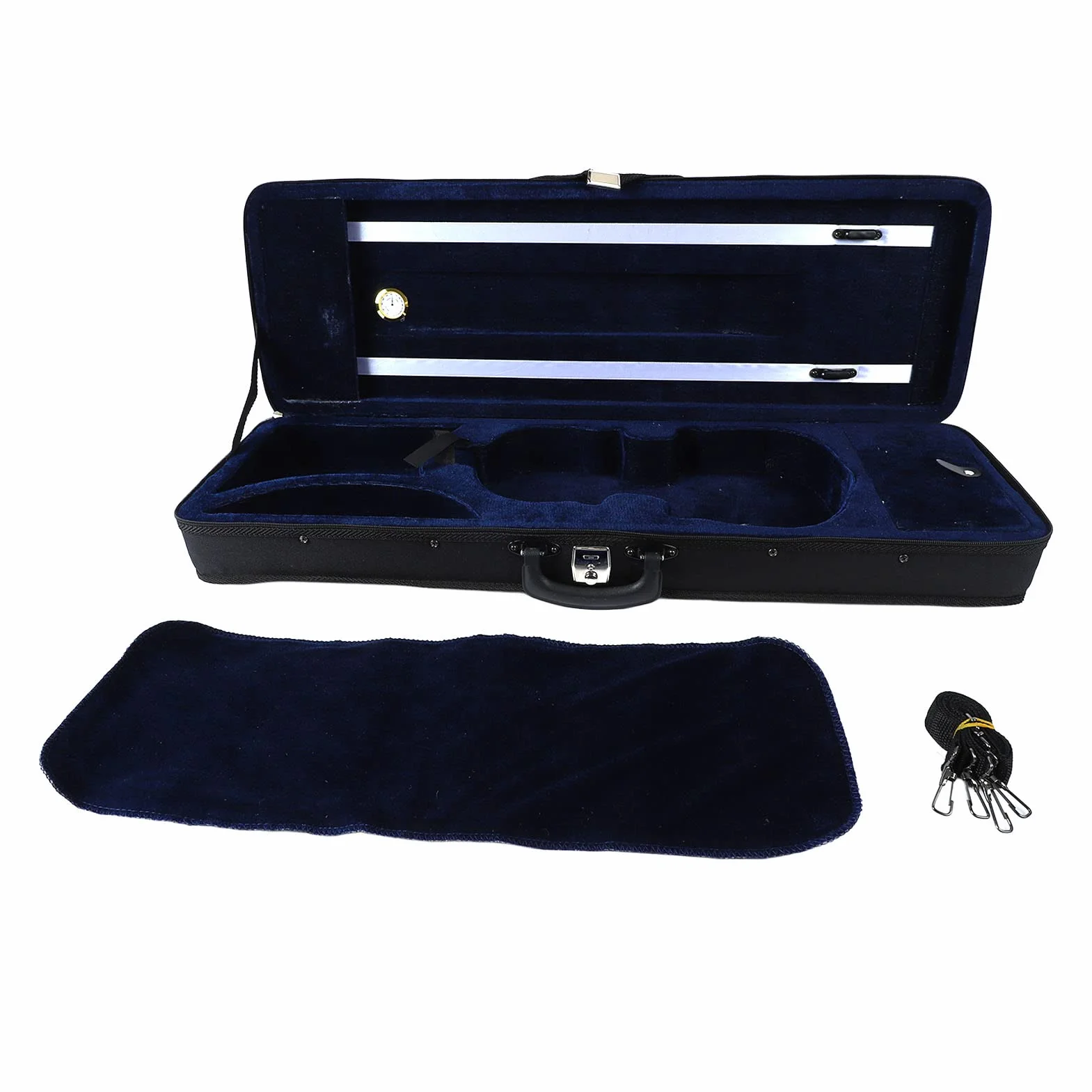 Custodia per violino portatile, forma oblunga resistente all'usura, fodera in cotone impermeabile, custodia per violino 4/4 in tessuto Oxford nero per riporre strumenti musicali