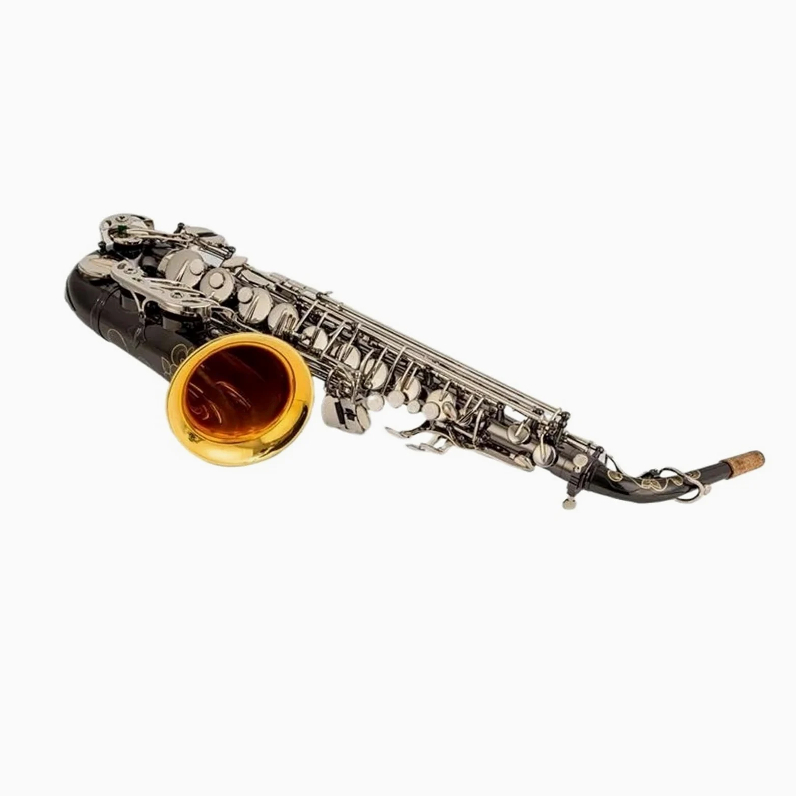 Professionale Sassofono Sassofono Contralto Nero in Lega di Nichel Argento Contralto Sax Strumento Musicale in Ottone con Custodia Bocchino (Color : 02)