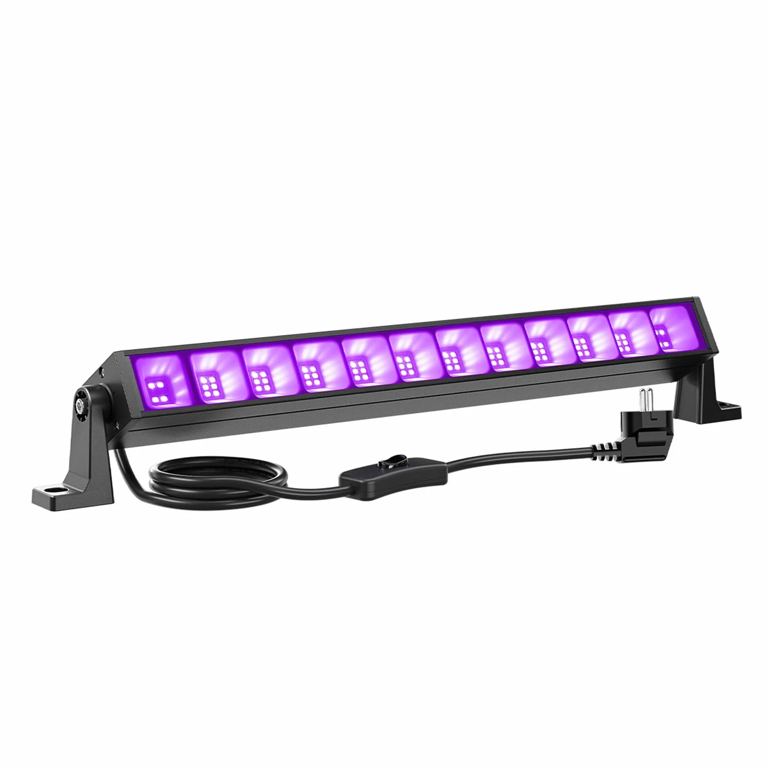 Onforu 27W LED Schwarzlicht, UV Bar Schwarzlichtlampe mit Stecker, IP66 Wasserdicht UV Strahler Außen, Fluoreszenz Schwarzlicht Strahler mit 60 LEDs, UV Licht Röhre mit Schalter für Party, Deko