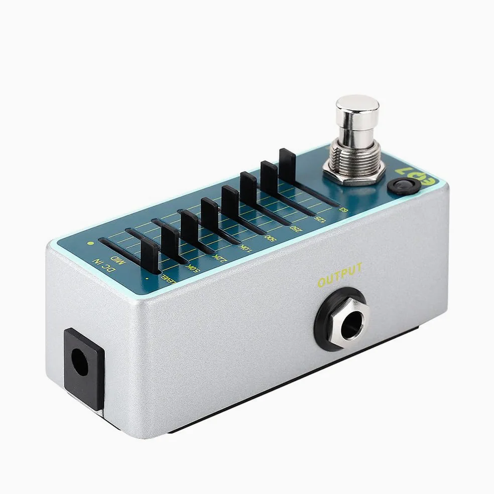 EX EQ7 Equalizzatore di Chitarra Effetto Pedale Equalizzatore a 7 Bande Shell in Metallo Completo True Bypass