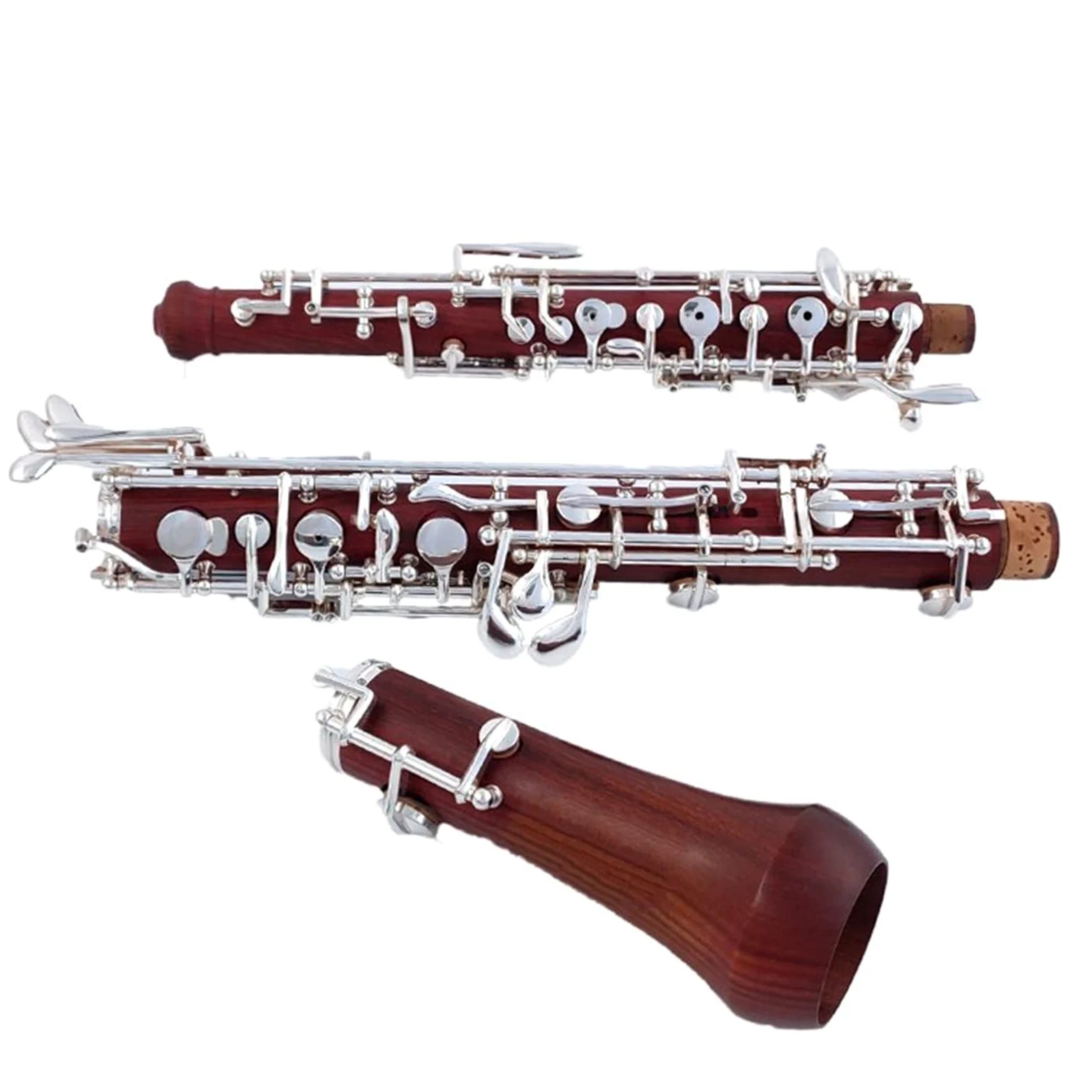 Strumento Oboe Professional C Key Oboe of Redwood Semi/Fulli Automatic Style Style Style Placcato in Oro Cupronick Principiante di Oboe (Color : Mahogany)