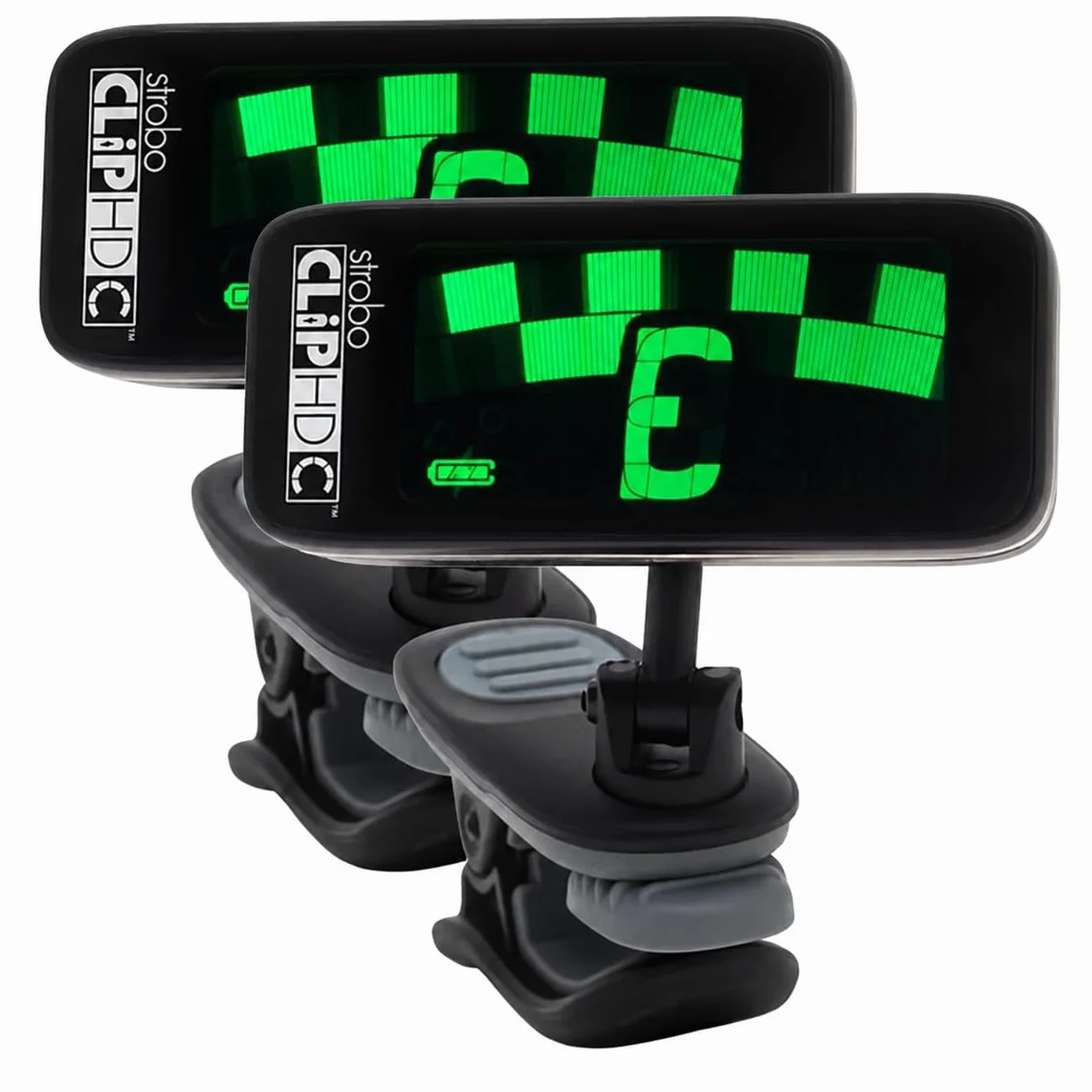 Peterson StroboClip HDC Accordatore per chitarra con clip, precisione ±0,1 centesimi per acustica, elettrica, basso, violino, ukulele, confezione da 2