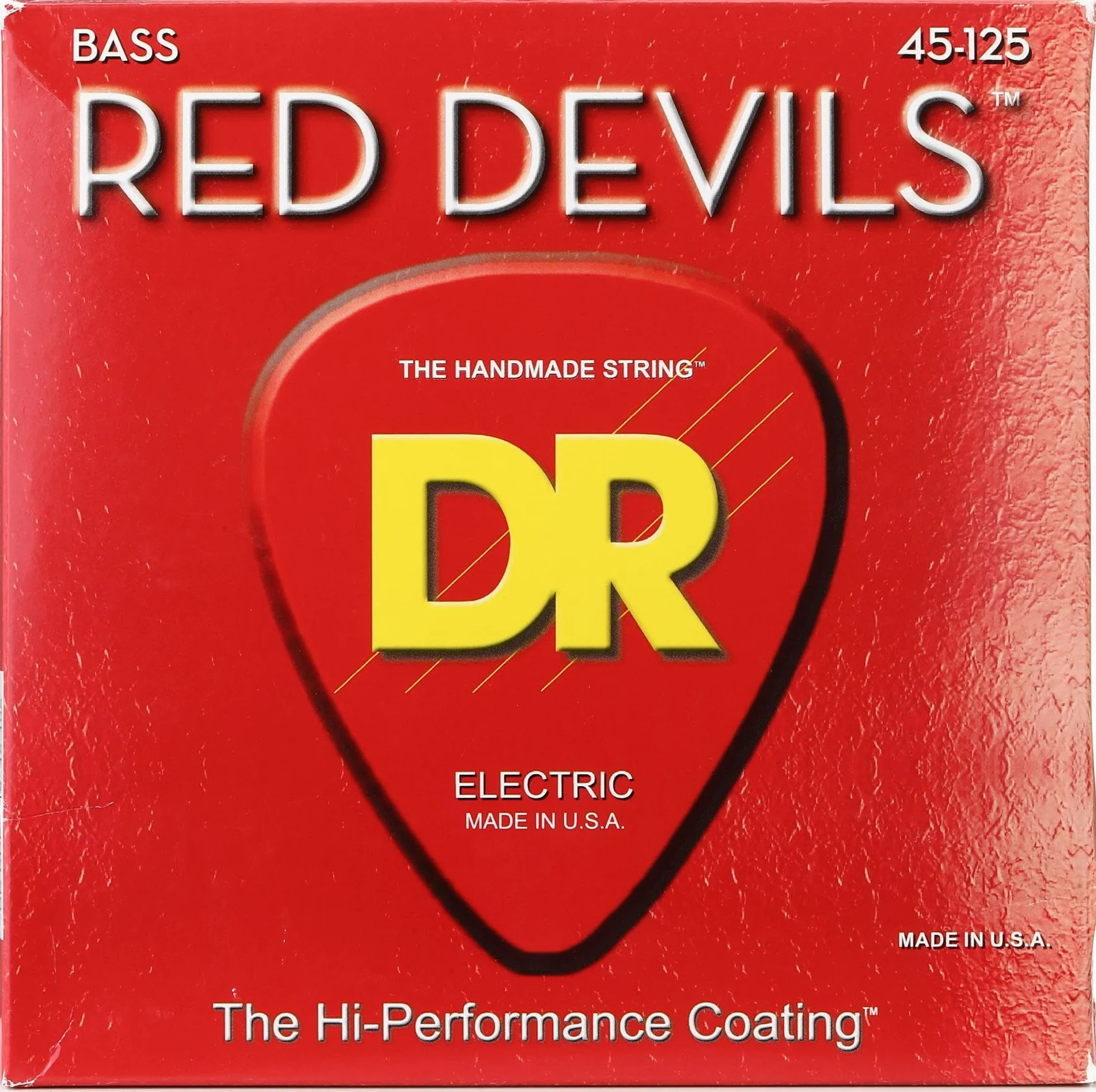 Dr Strings Red Devils – extra-life rosso rivestito 5 corde per basso 45 – 125