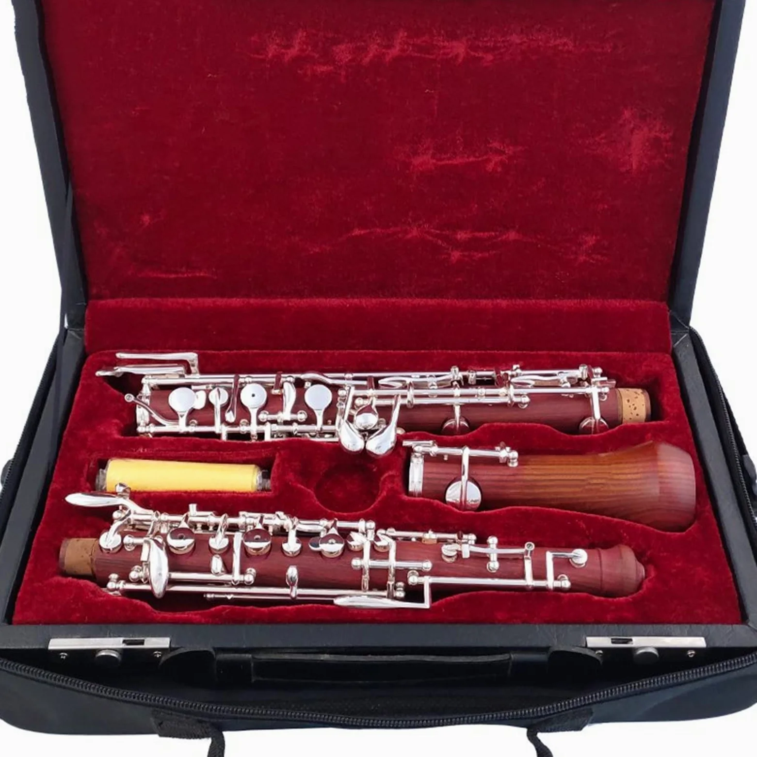 Strumento Oboe Professional C Key Oboe of Redwood Semi/Fulli Automatic Style Style Style Placcato in Oro Cupronick Principiante di Oboe (Color : Mahogany)
