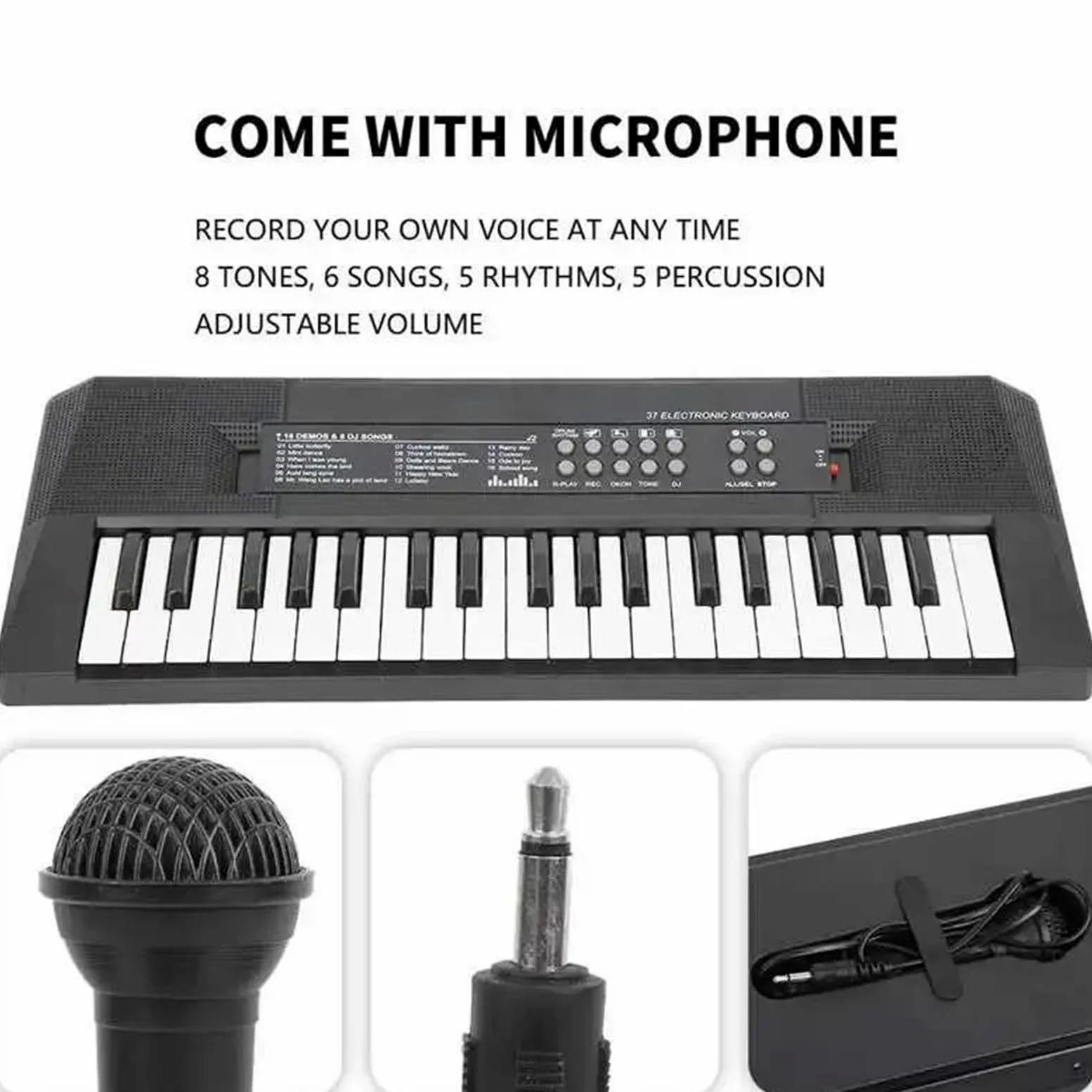 Tastiera Digitale Per Principianti Tastiera Musicale Elettronica A 37 Tasti Tastiera Elettrica Pianoforte Microfono Funzione Di Registrazione