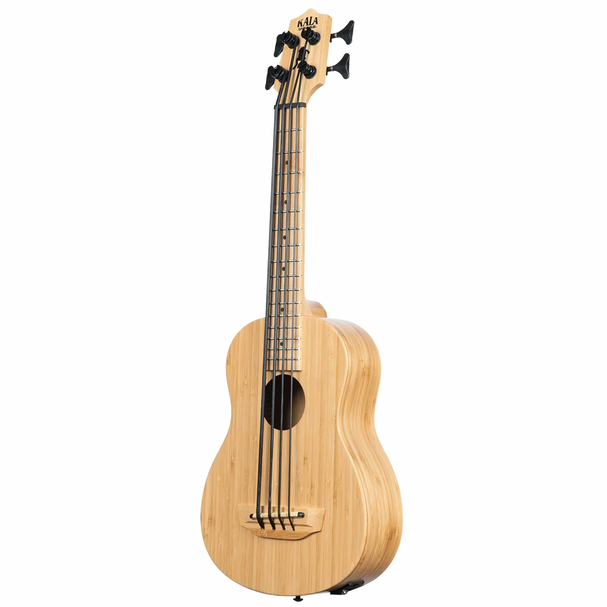 Kala UBASS-BMB-FS Ukulele Basso Elettrificato Amplificato Bamboo con Borsa