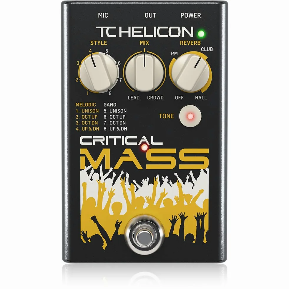TC Helicon CRITICAL MASS - Stompbox vocale di qualità da studio per effetti sonori di grandi gruppi