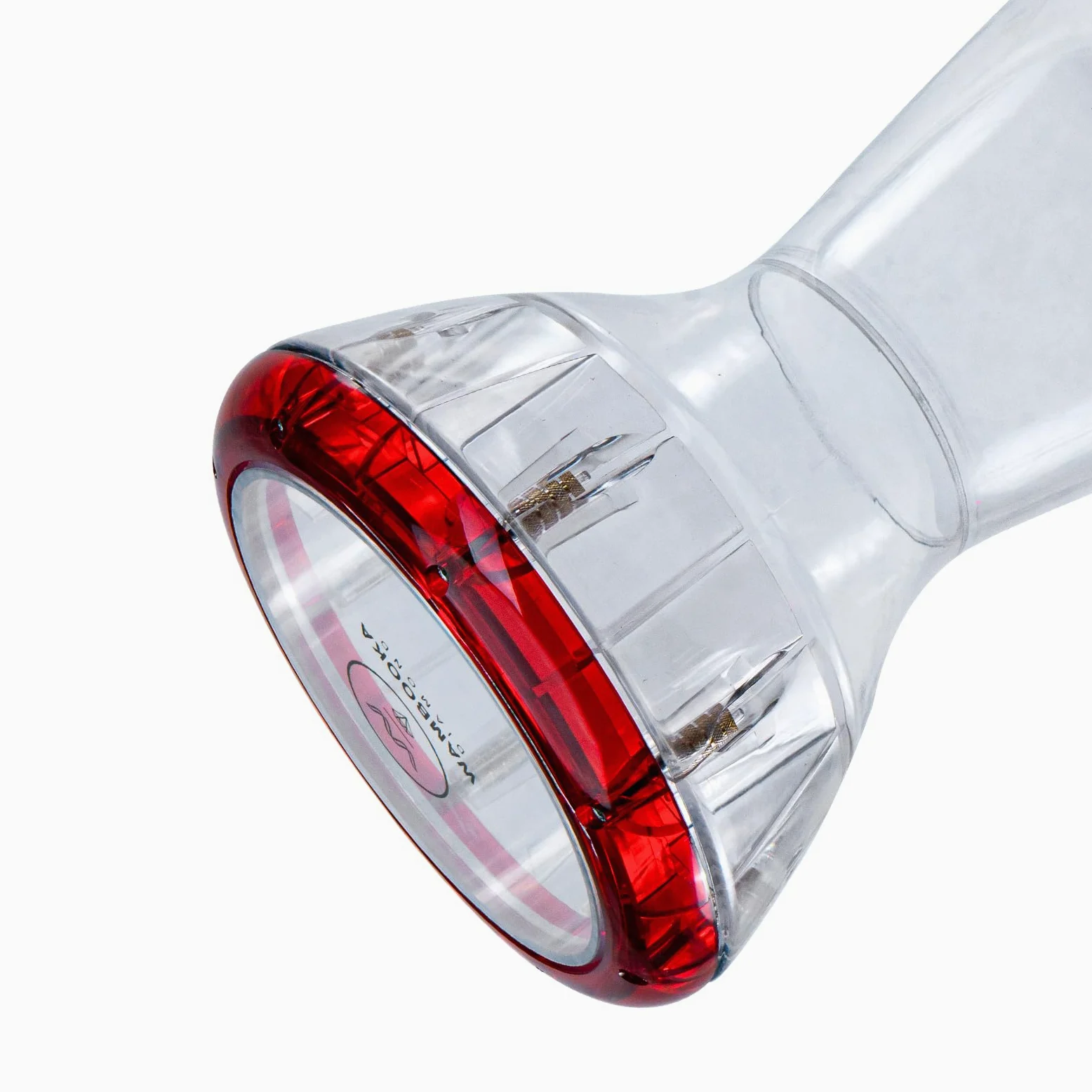 Diamond Red Ruby Darbuka, pelle da 22,5 cm, corpo unico in policarbonato, indistruttibile, leggera, trasparente, professionale con borsa, lunghezza 43 cm, ideale per uso live e studio.