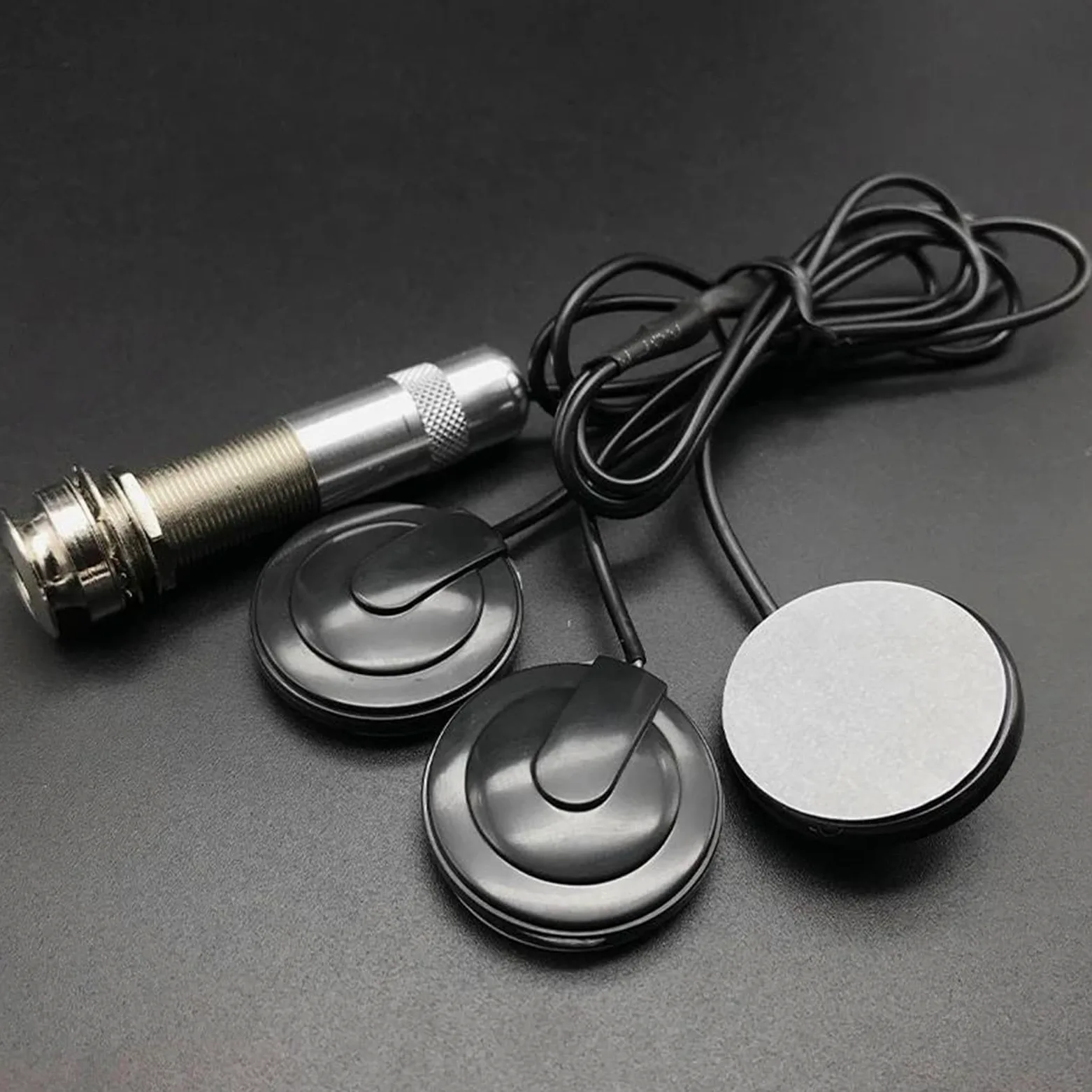 10Set 3 Testina Trasduttore BuzzerPickup Piezo Con Jack Di Uscita Da 6,35mm Per Chitarra Acustica Ukulele Mandolino Violino Pezzi di ricambio per pickup per chitarra acustica