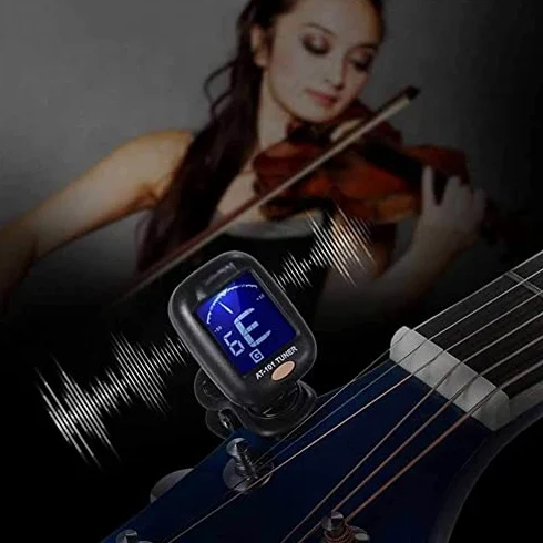 Accordatore elettronico a clip per chitarra, basso, ukulele e violino, preciso e facile da usare