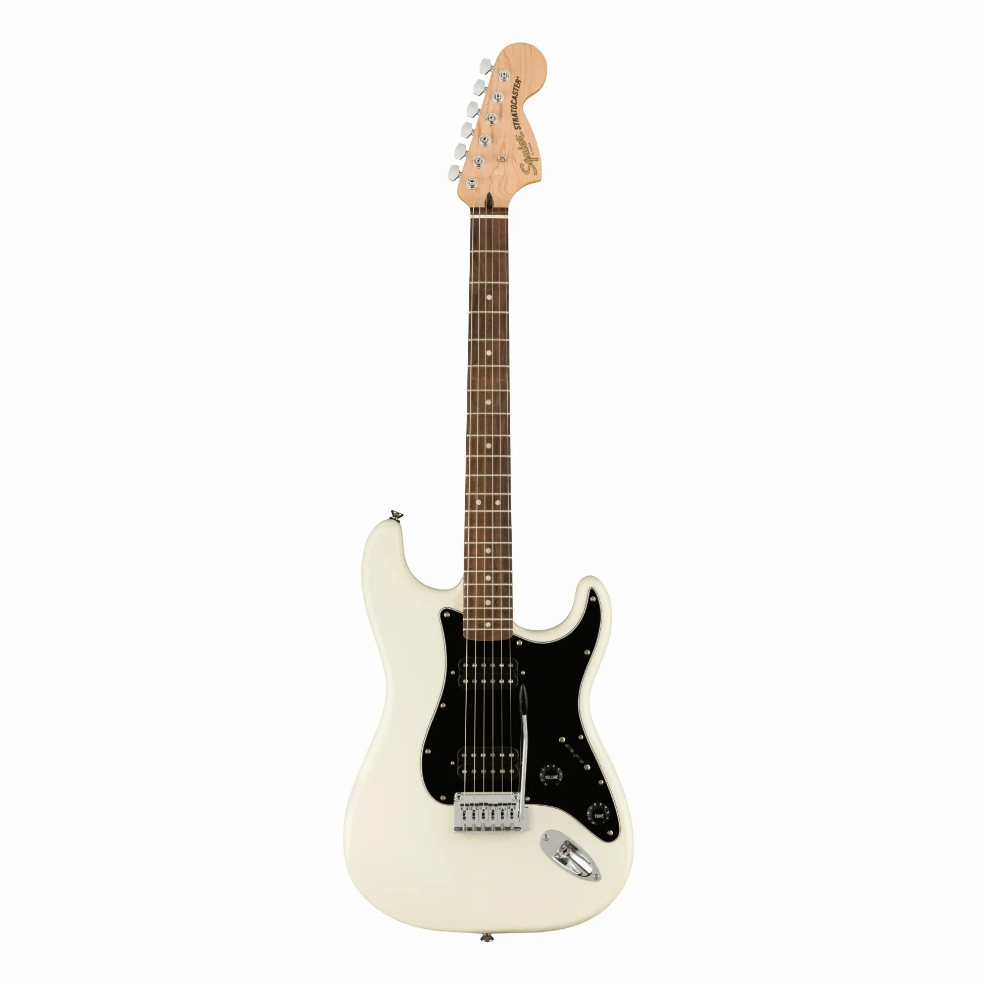 Fender by Squier Affinity Series Stratocaster HH Chitarra Elettrica, Tastiera in Lauro, Battipenna Nero, Olympic White