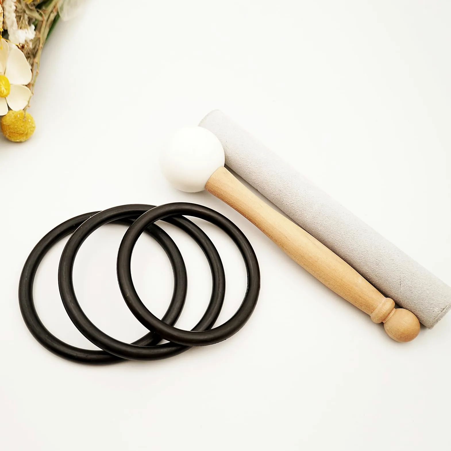 Hye-eun Set di 3 campane tibetane in cristallo da 15,2 a 25,4 cm, 432 Hz, C, 20,3 cm F, 15,2 cm, per meditazione e yoga, custodia da trasporto