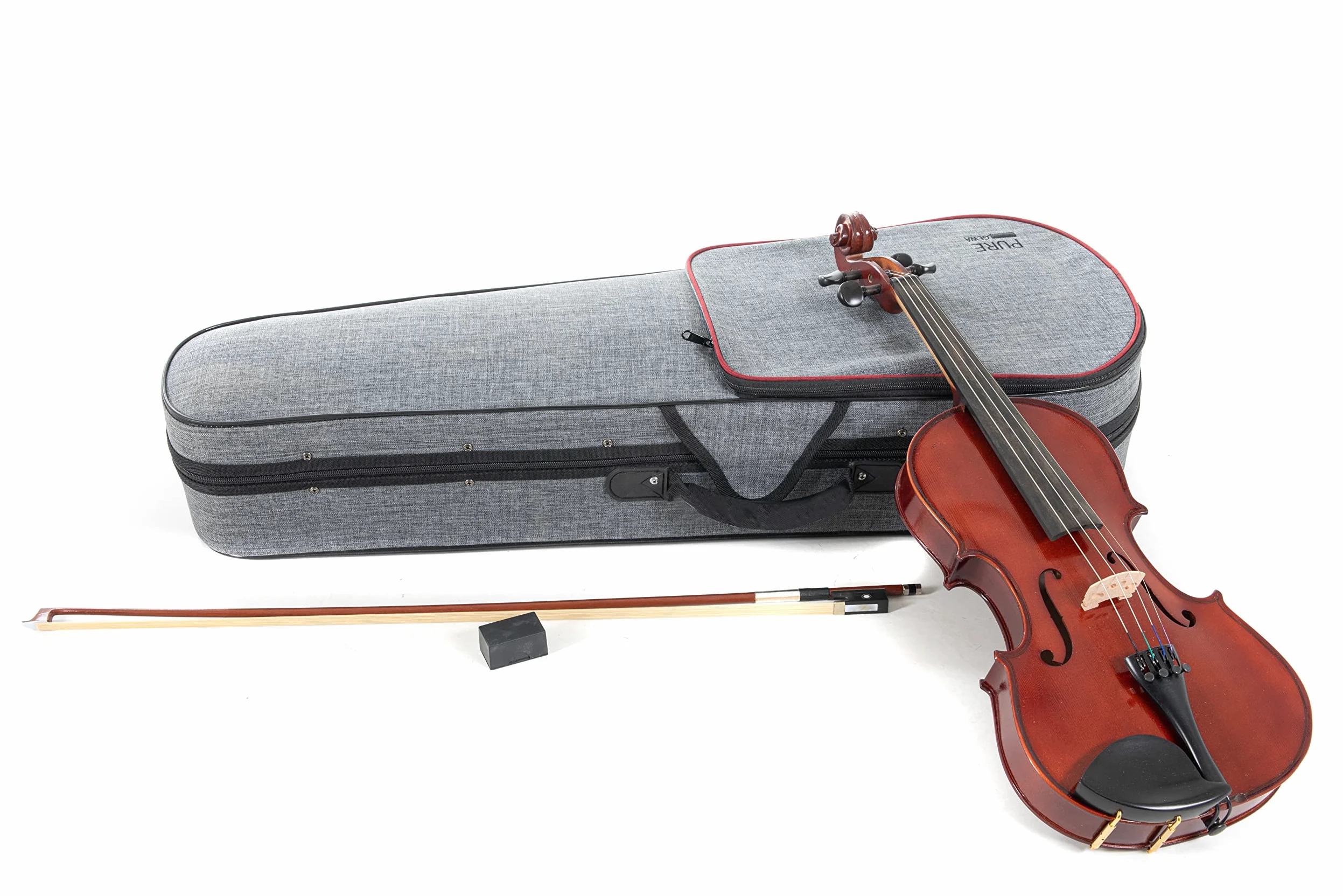 PURE GEWA Set viola EW Set in ebano - Viola 40,8 cm, Set pronto per suonare incl. custodia, arco, colofonia, mentoniera, cordiera con regolatori di precisione