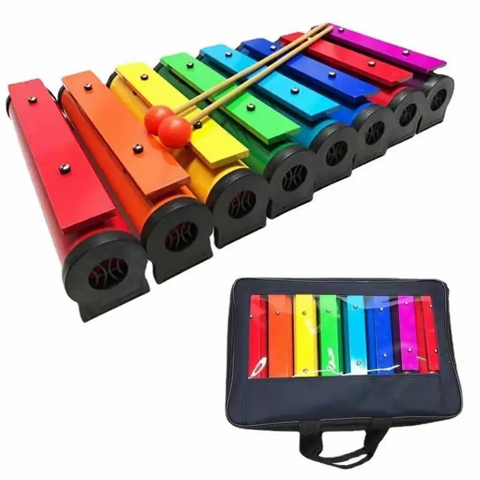 Xilofono Professionale Strumento A Percussione Xilofono Con Piastra In Alluminio A Otto Toni Per Amanti Della Musica