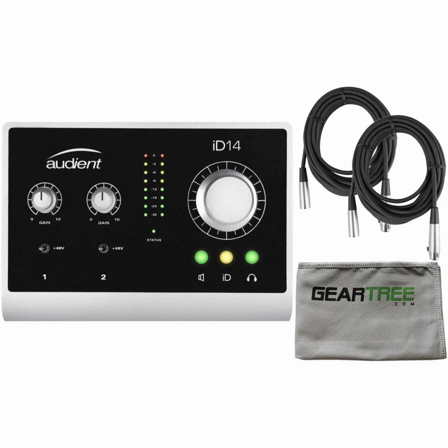 Audient ID14 2 canali con interfaccia USB e sistema di controllo W/panno e 2 cavi