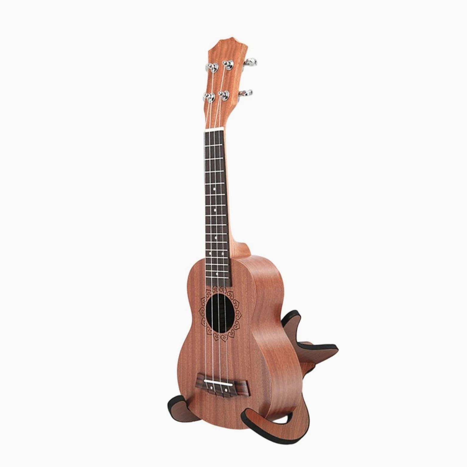 Strumento Per Chitarra A Quattro Corde Ukulele Con Motivi In ​​legno Sapele Da 21 Pollici Ukulele
