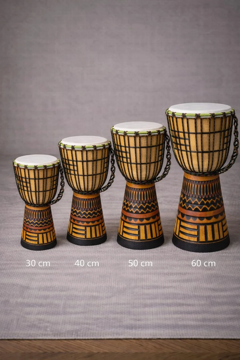 Mienloco, tamburo djembe di alta qualità, inclusa borsa da viaggio 30 cm