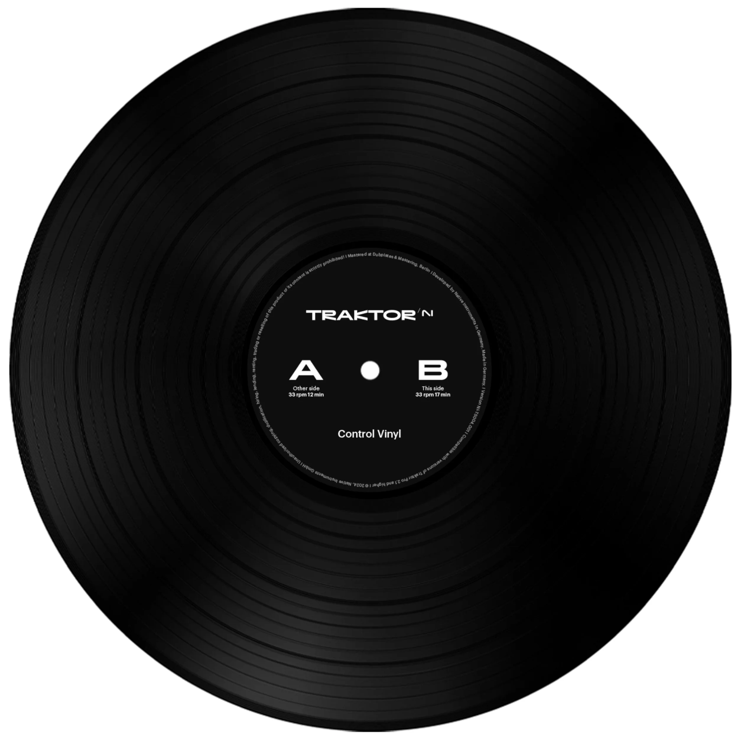 Native Instruments TRAKTOR Control Vinyl MK2 2024 Edition, black - Accessorio per DJ