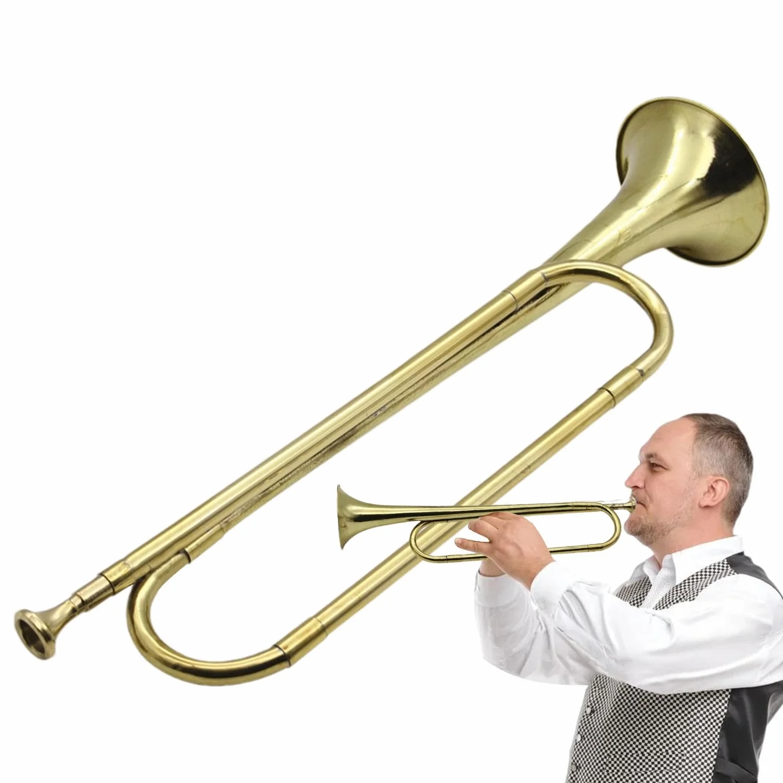 Genérico Tromba Cornetta, Strumento di di tromba - Strumento portatile per tromba di cavalleria in - di tromba in , tromba standard retrò, strumento musicale