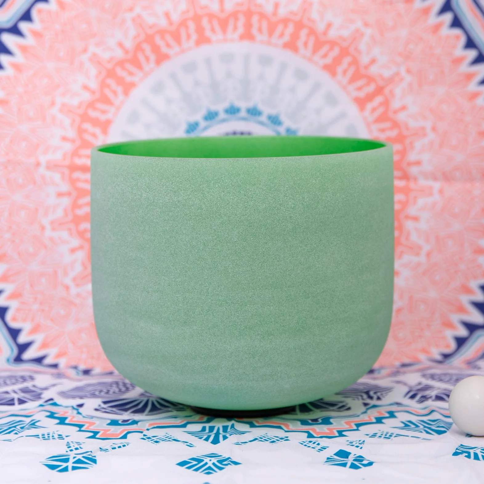 ENERGYSOUND 432Hz Perfect Pitch F Heart Chakra Green Colored Crystal Braciere di quarzo smerigliato 25,4 cm_Sound Healing & Yoga Meditazione