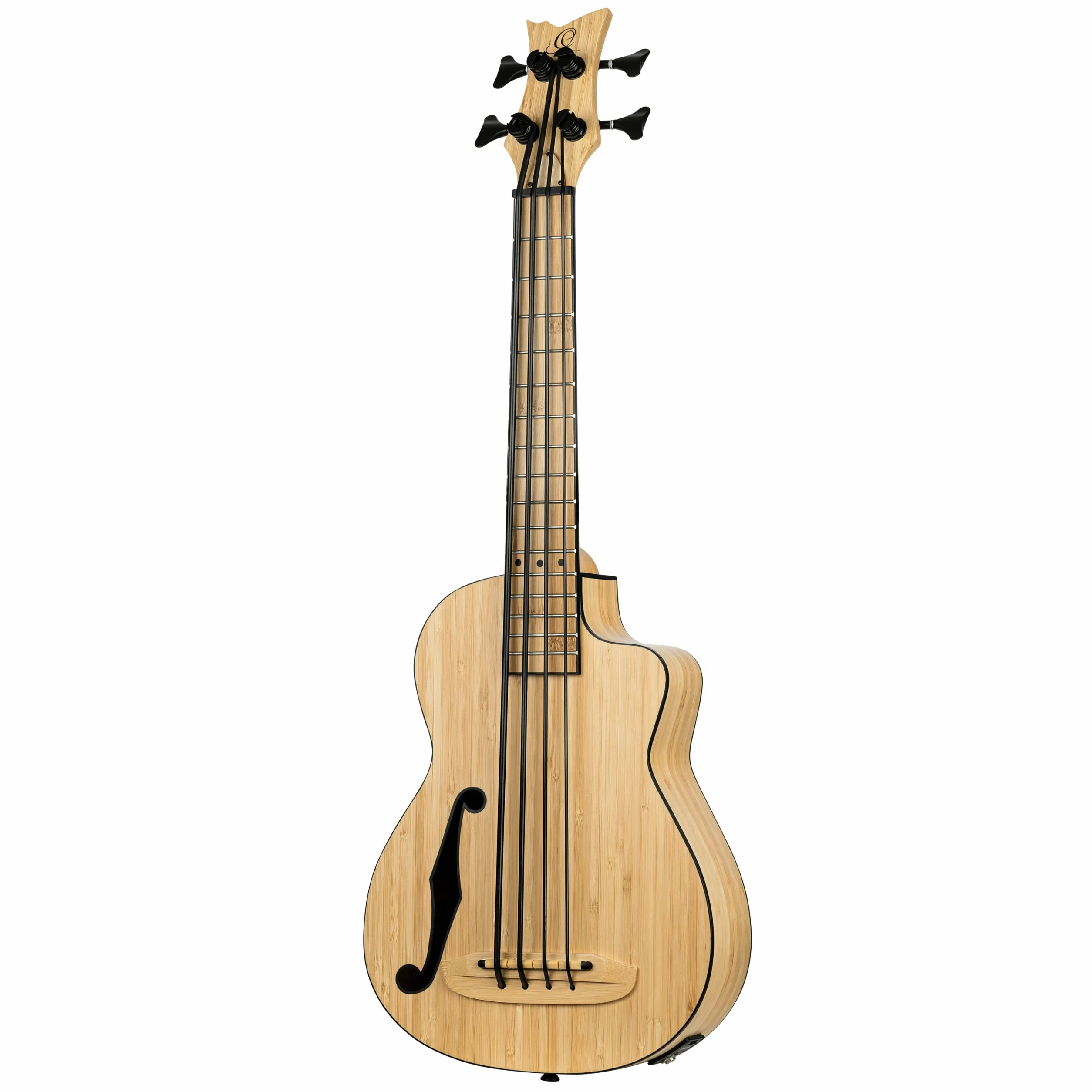 Ortega Guitars Travel Bass elettro-acustico - Bamboo Series - include Deluxe Gig Bag - bamboo (RUNAB-UB)