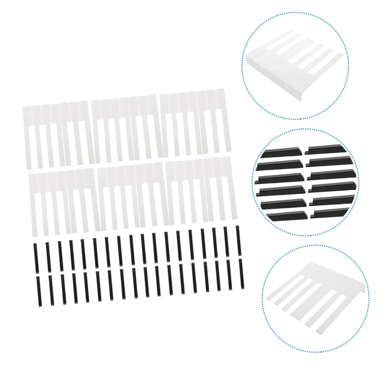 Mikinona 88pezzi Accessori Riparazione Pianoforte Tasti Forniture Parti Strumenti Gadget Sostituzione Tastiera Usata Riparare