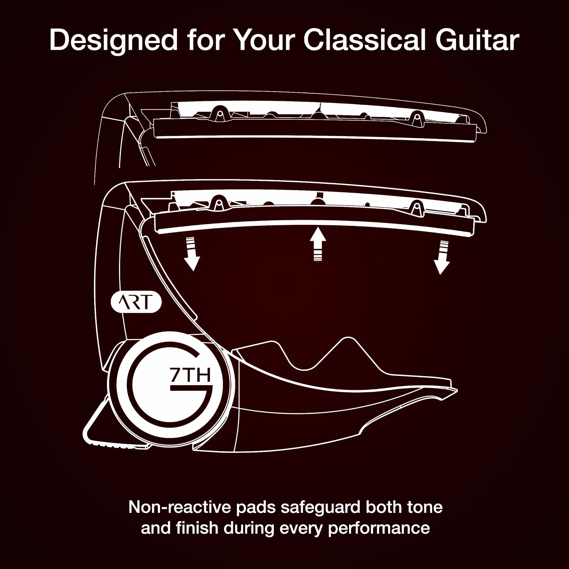 G7th Performance 2 Silver Capotasto Chitarra Classica – Controllo della tensione rivoluzionario – Il capotasto premiato per chitarre classiche e flamenco