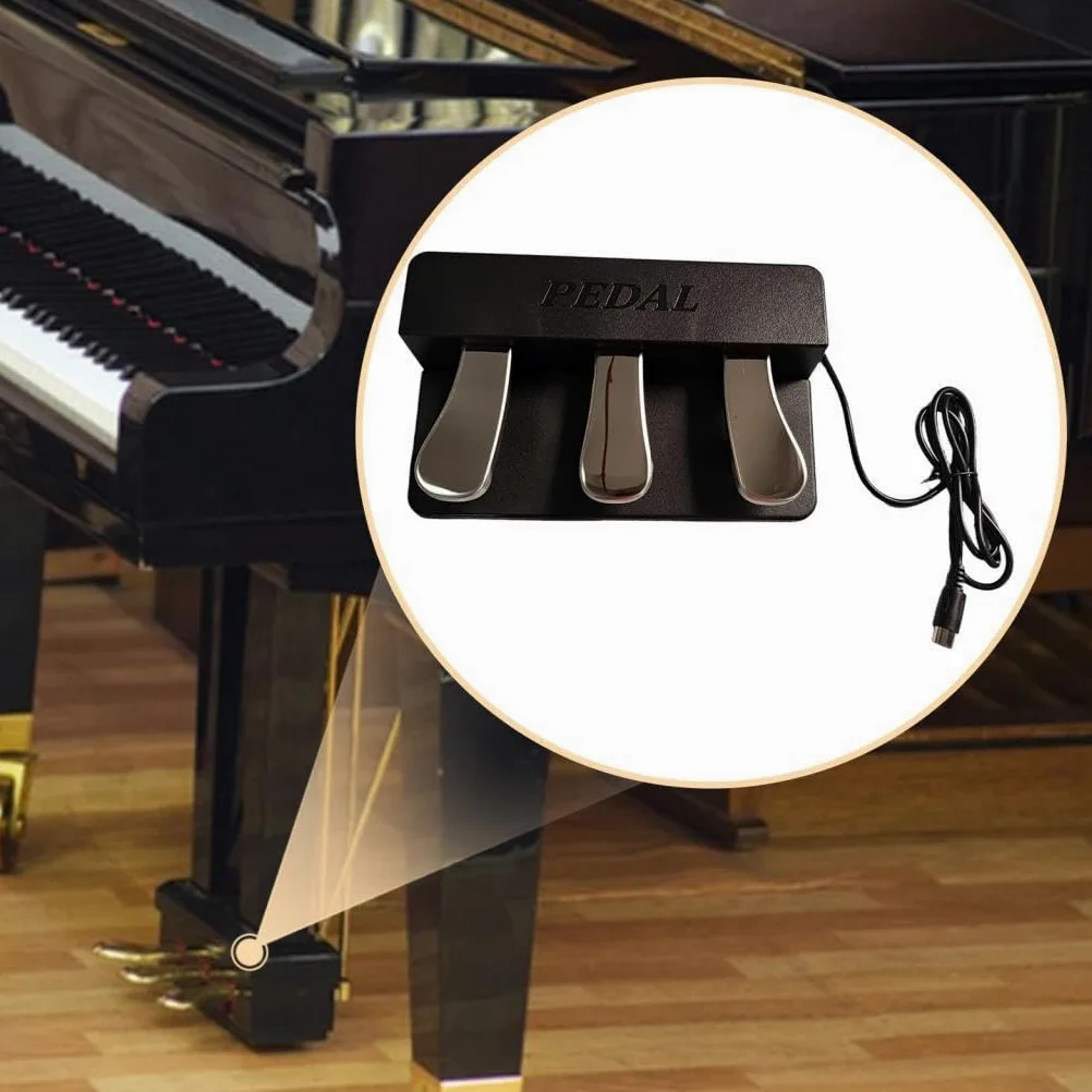 3 Unità di ricambio per pedaliera portatile professionale Accessori per strumenti musicali per pianoforti elettrici Tastiere