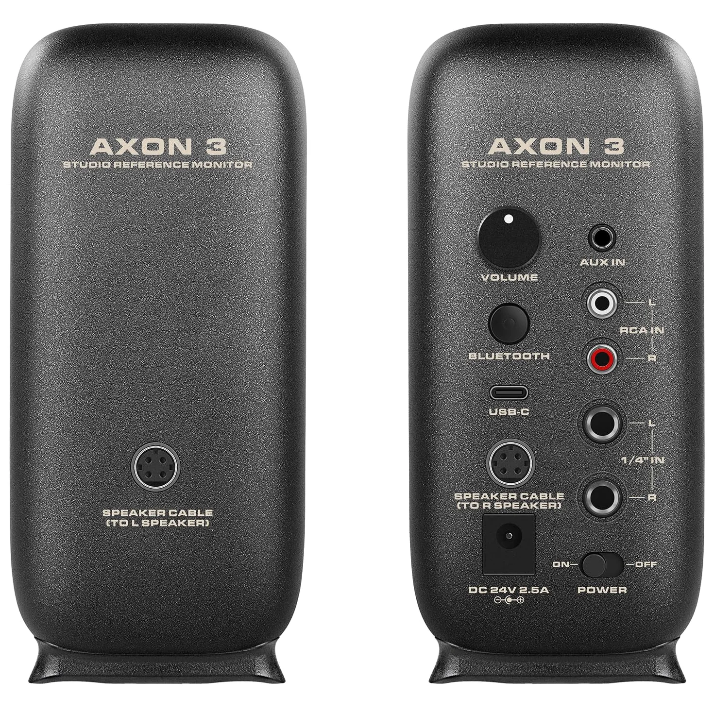 NU-X | Axon 3 Nearfield Studio Monitors | Altoparlanti compatti di qualità di riferimento per mixaggio e monitoraggio | Bluetooth, interfaccia audio USB-C, controllo ambiente DSP