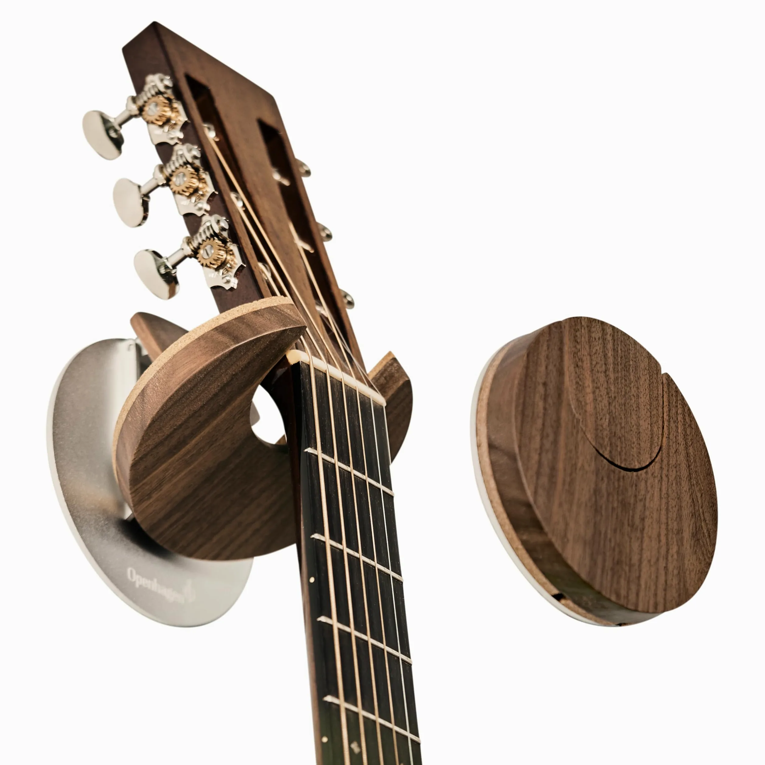 Esclusivo Supporto Pieghevole per Chitarra e Basso da Parete per Chitare e Bassi - Design Danese Brevettato - Salvaspazio - Antigraffio - Accessori per Chitarra, Ganci da Parete per Appendere | Legno